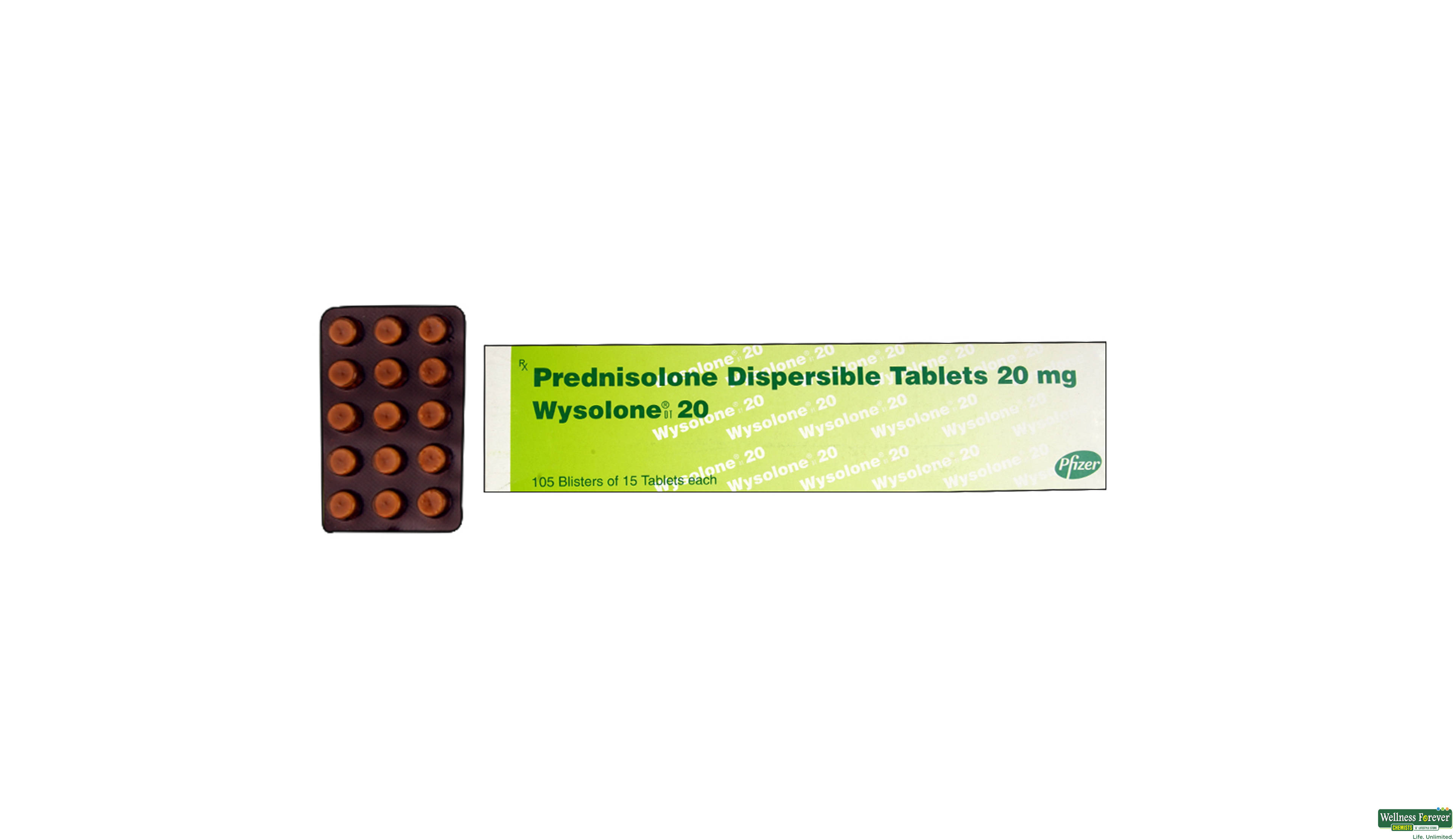 WYSOLONE DT 20MG 15 TAB- 1, 15TAB, 