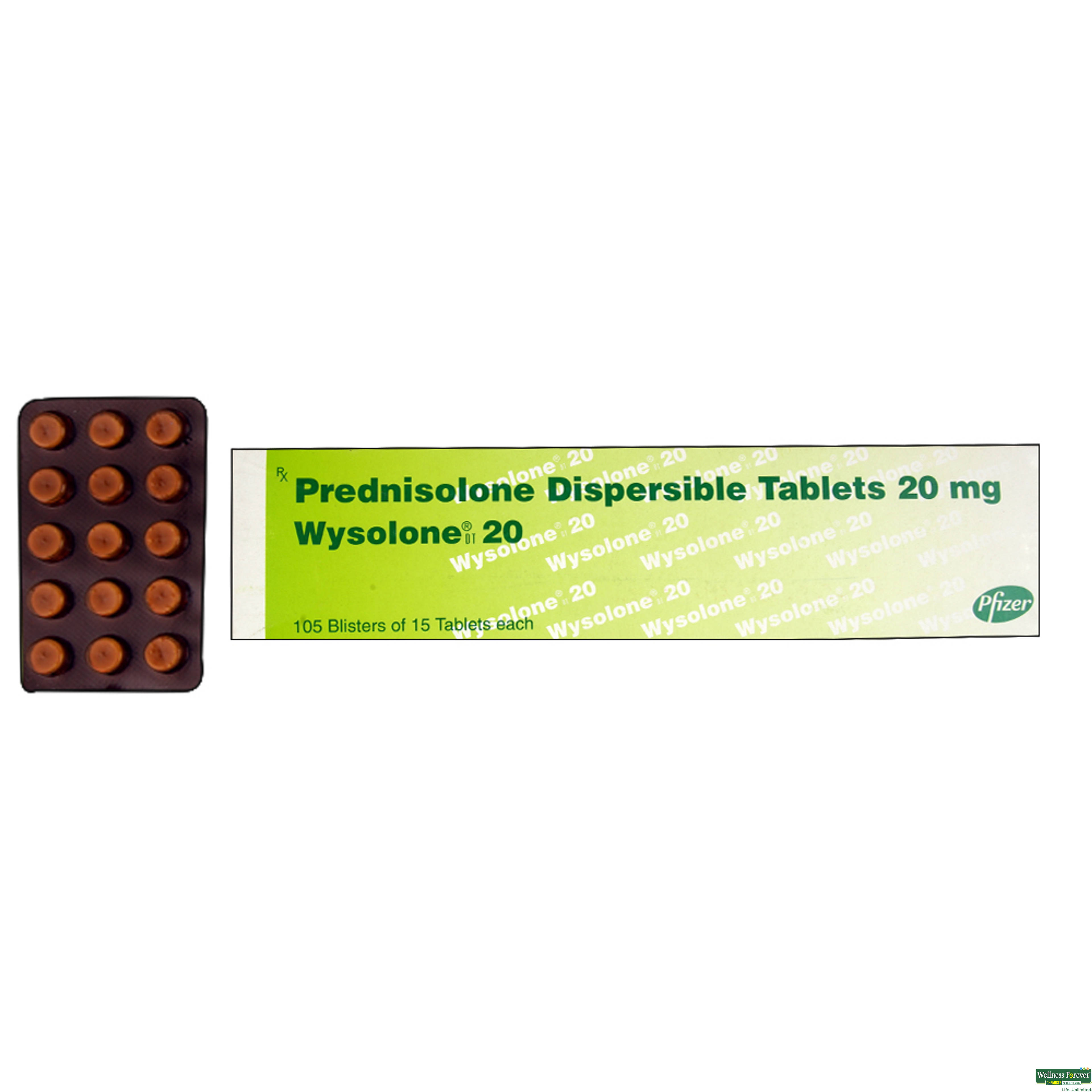 WYSOLONE DT 20MG 15 TAB-image
