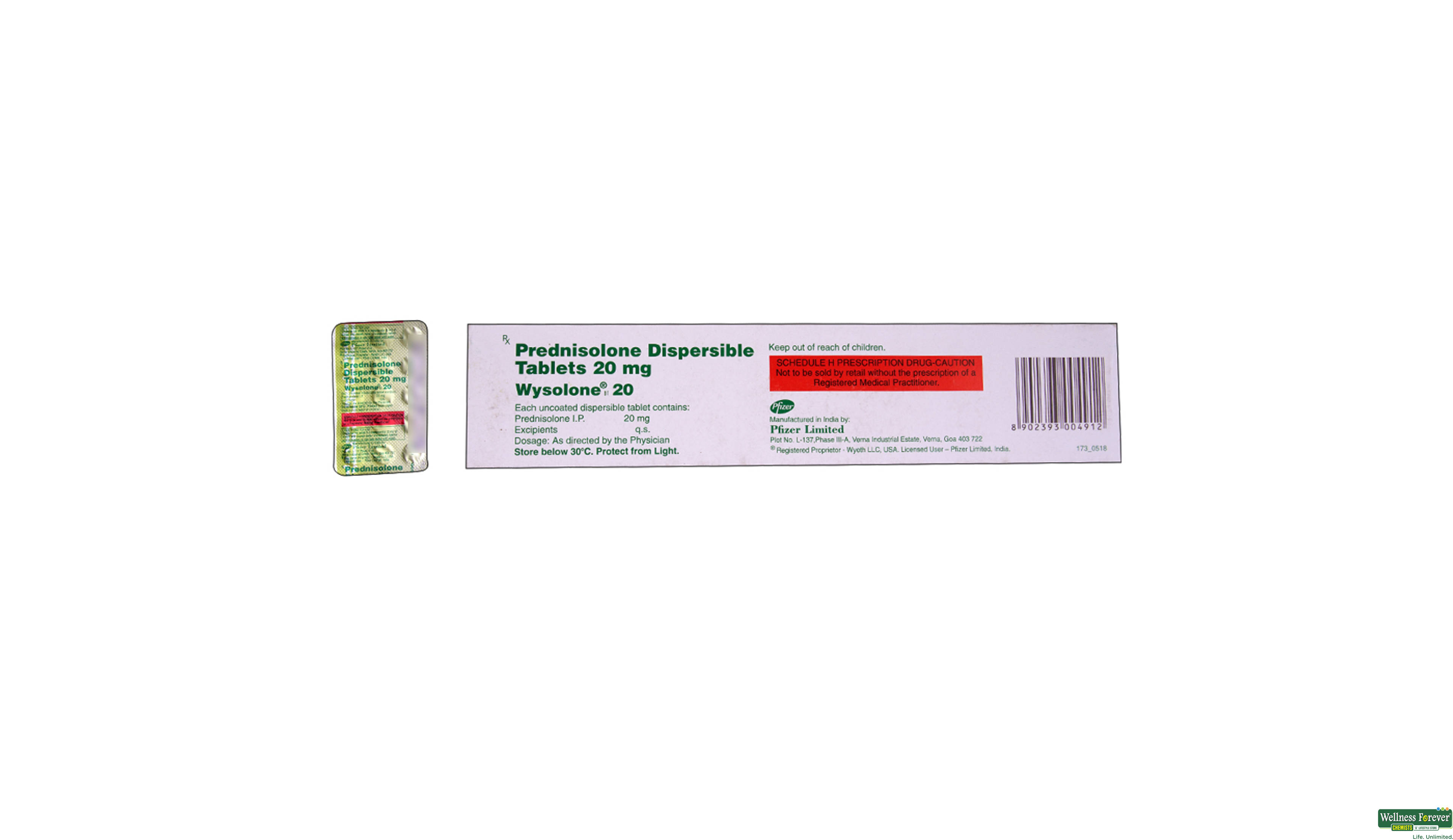WYSOLONE DT 20MG 15 TAB- 2, 15TAB, 