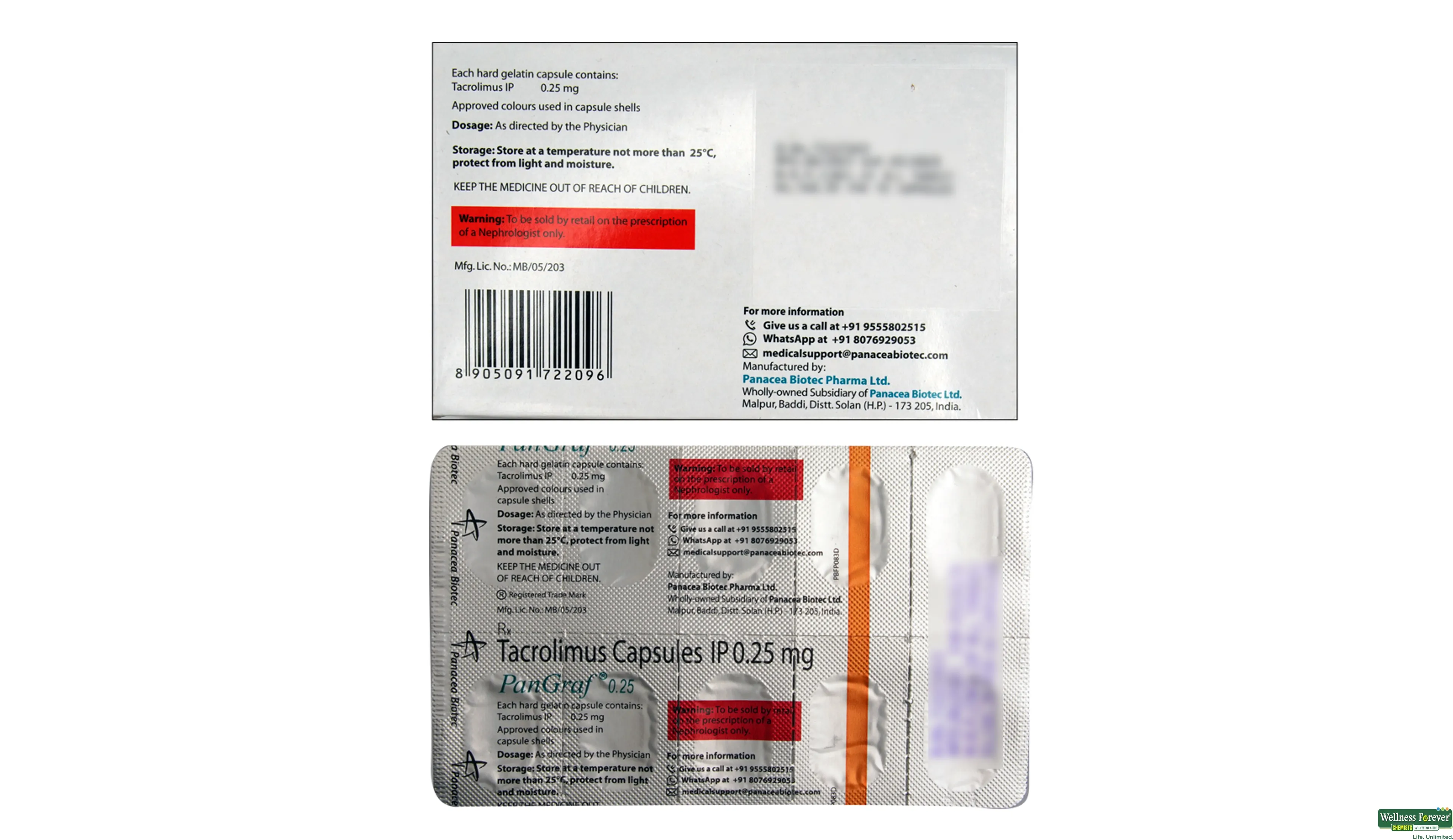 PANGRAF 0.25MG 10CAP- 2, 10CAP, 