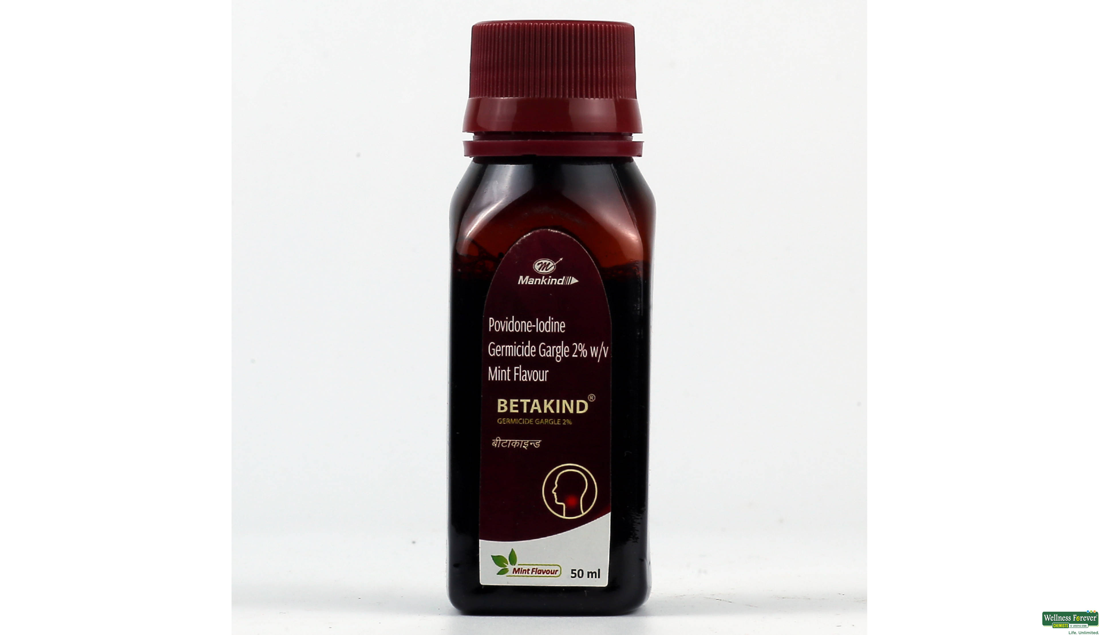 BETAKIND GERMICIDE 2% GARGLE 50ML- 1, 50ML, 