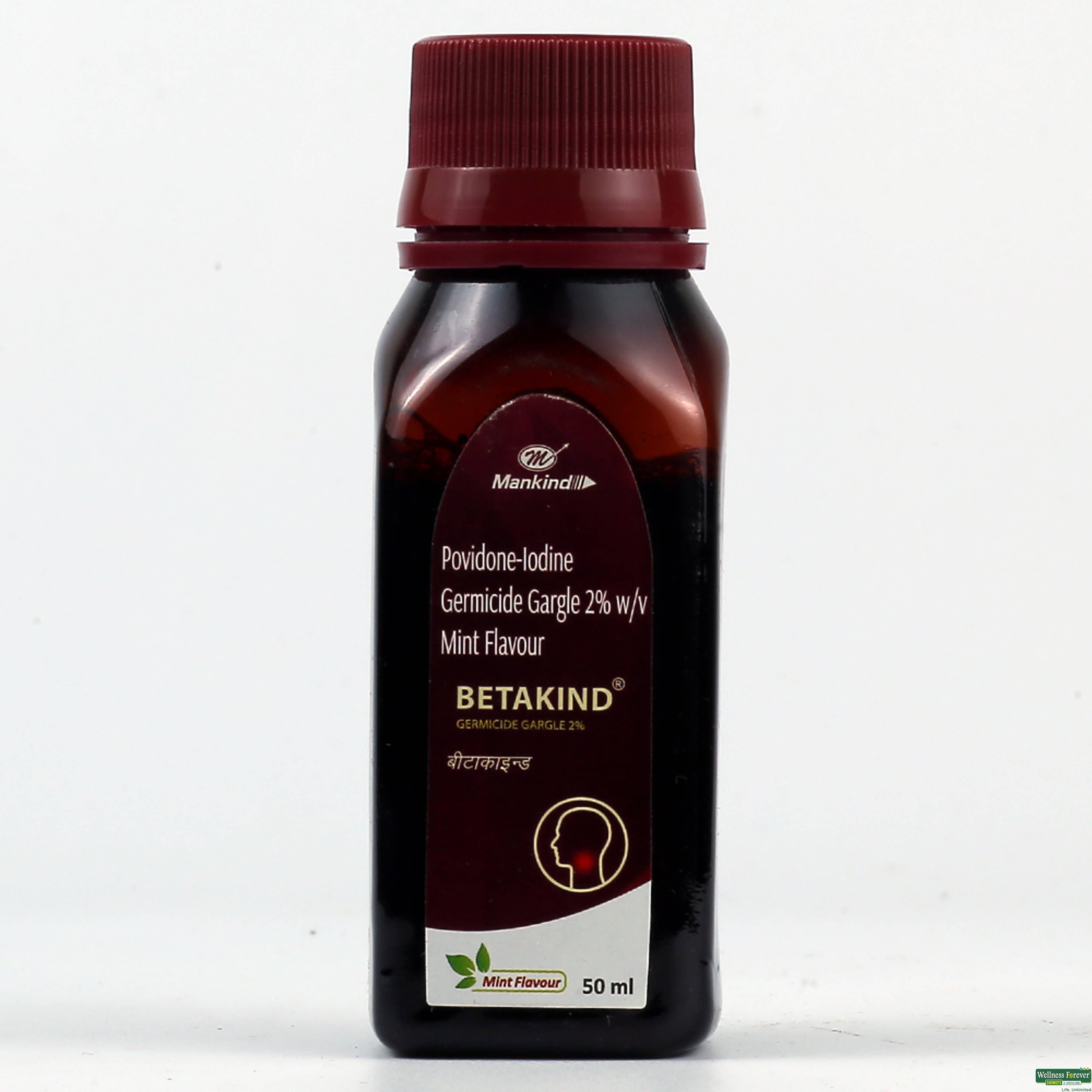 Betakind Germicide 2% Gargle 50Ml-image