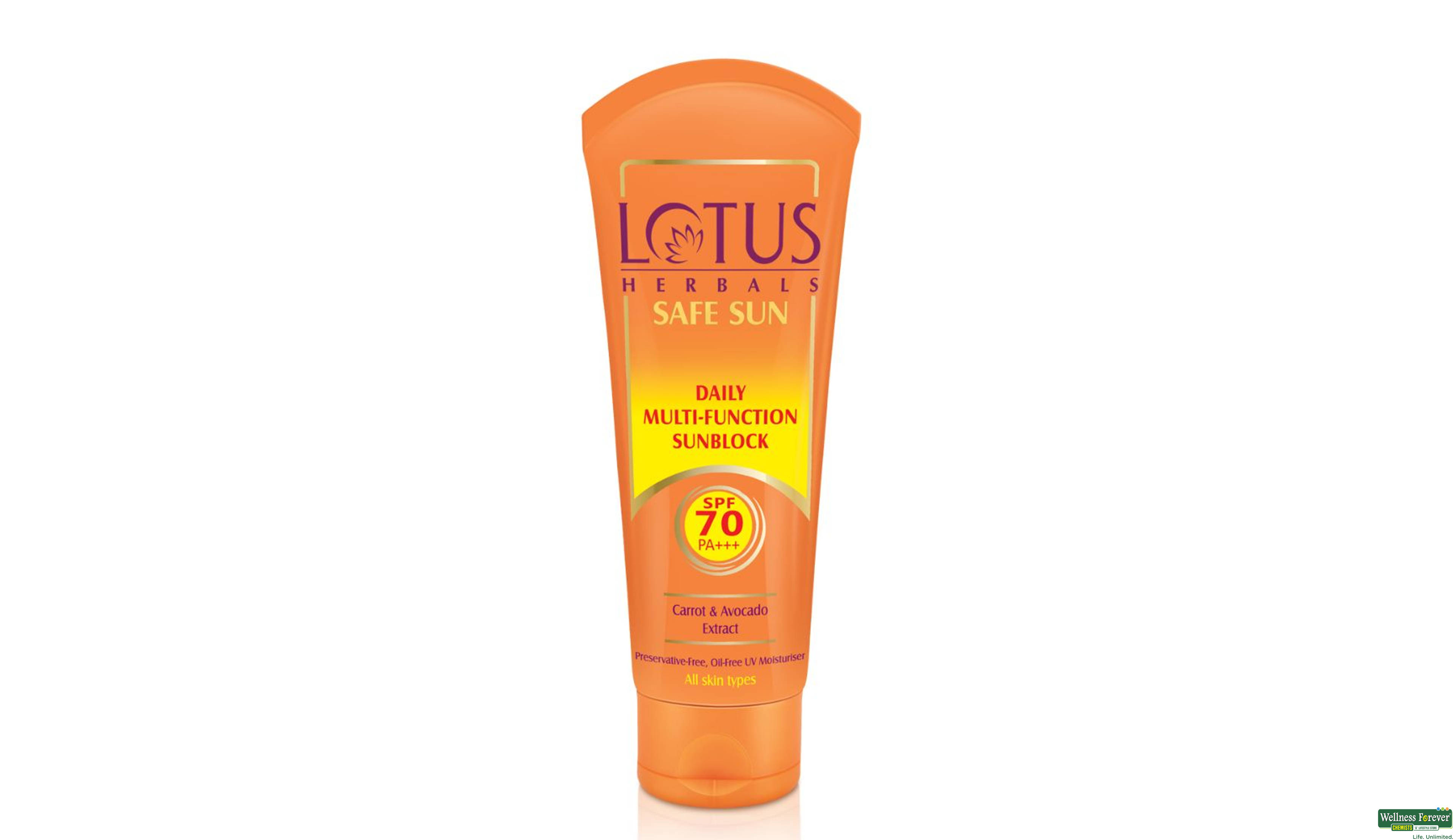 LOTUS F/CRM SUN SPF70 PA+++ 60GM- 1, 60GM, 