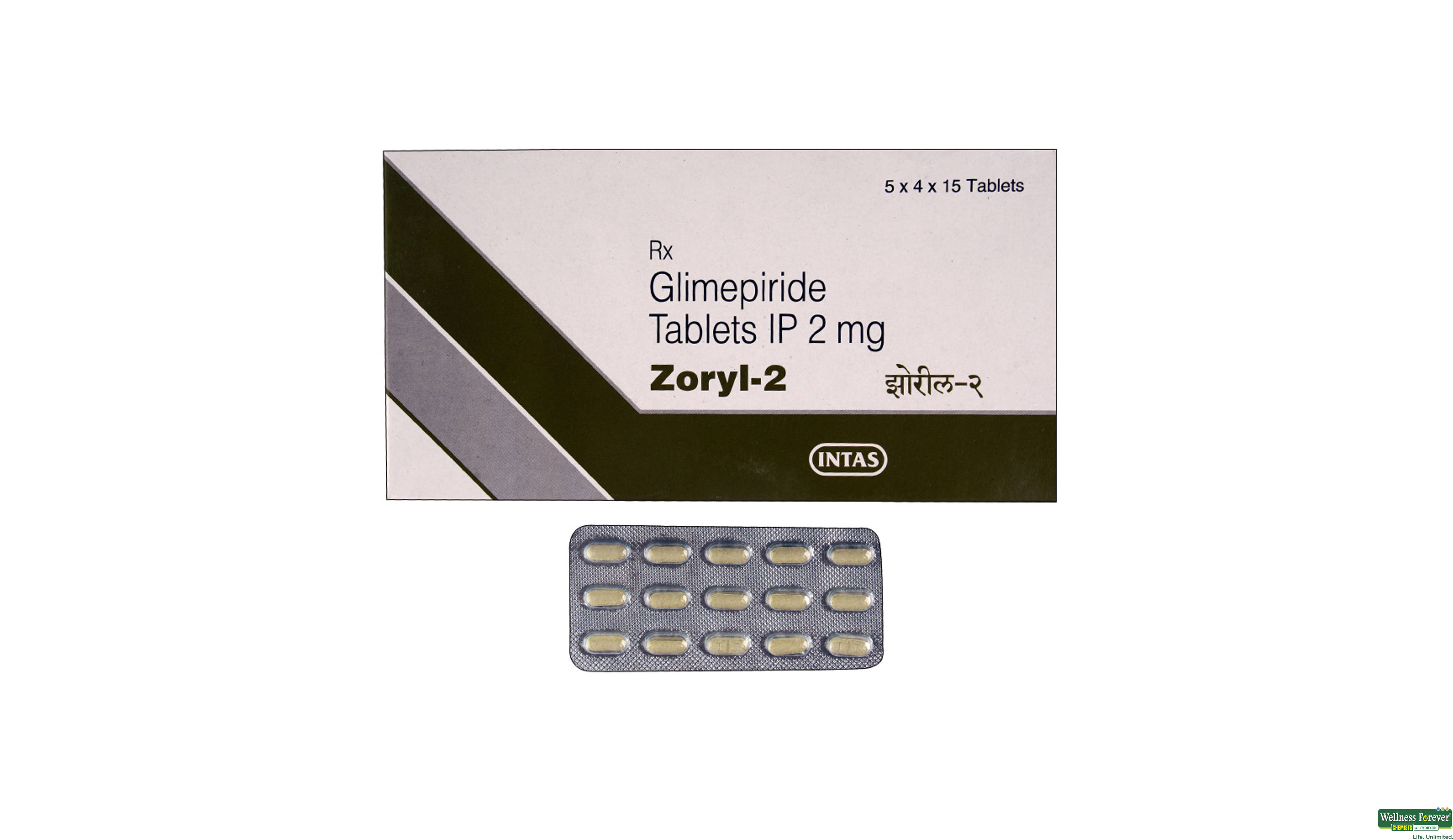 ZORYL 2MG 15TAB- 1, 15TAB, 