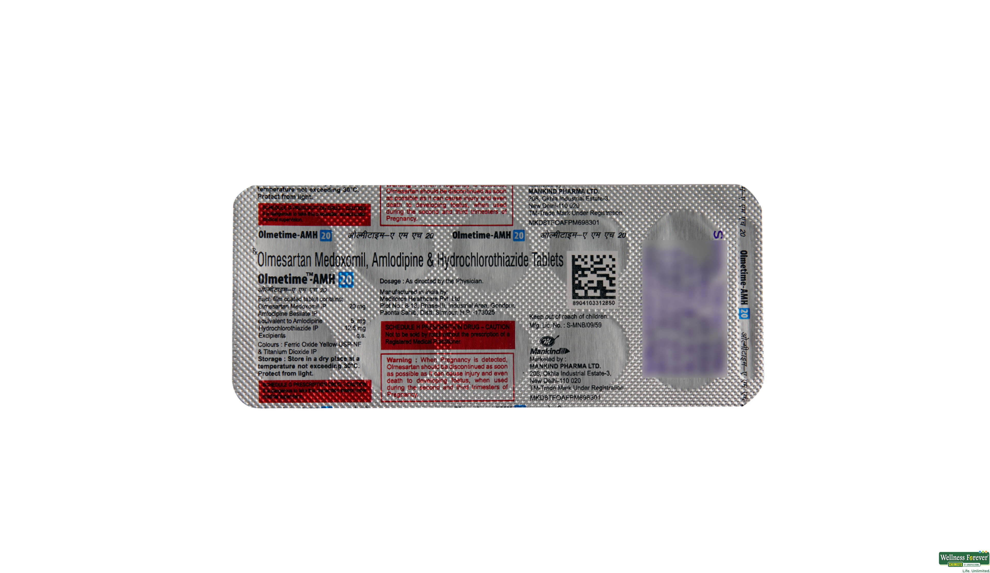 OLMETIME-AMH 20MG 10TAB- 2, 10TAB, 