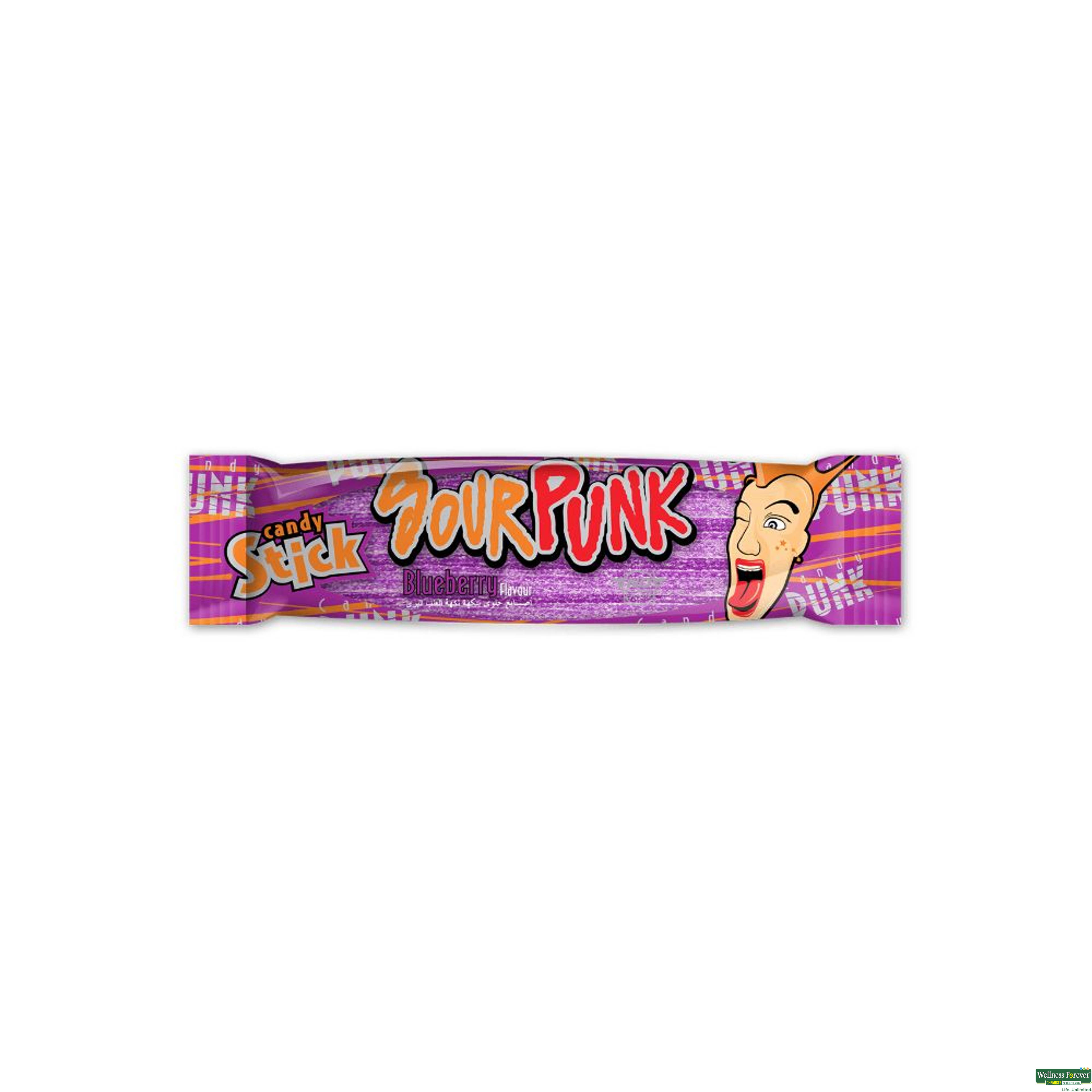 Sour Punk Candy Stick, Blueberry Flavour, 40 g-image