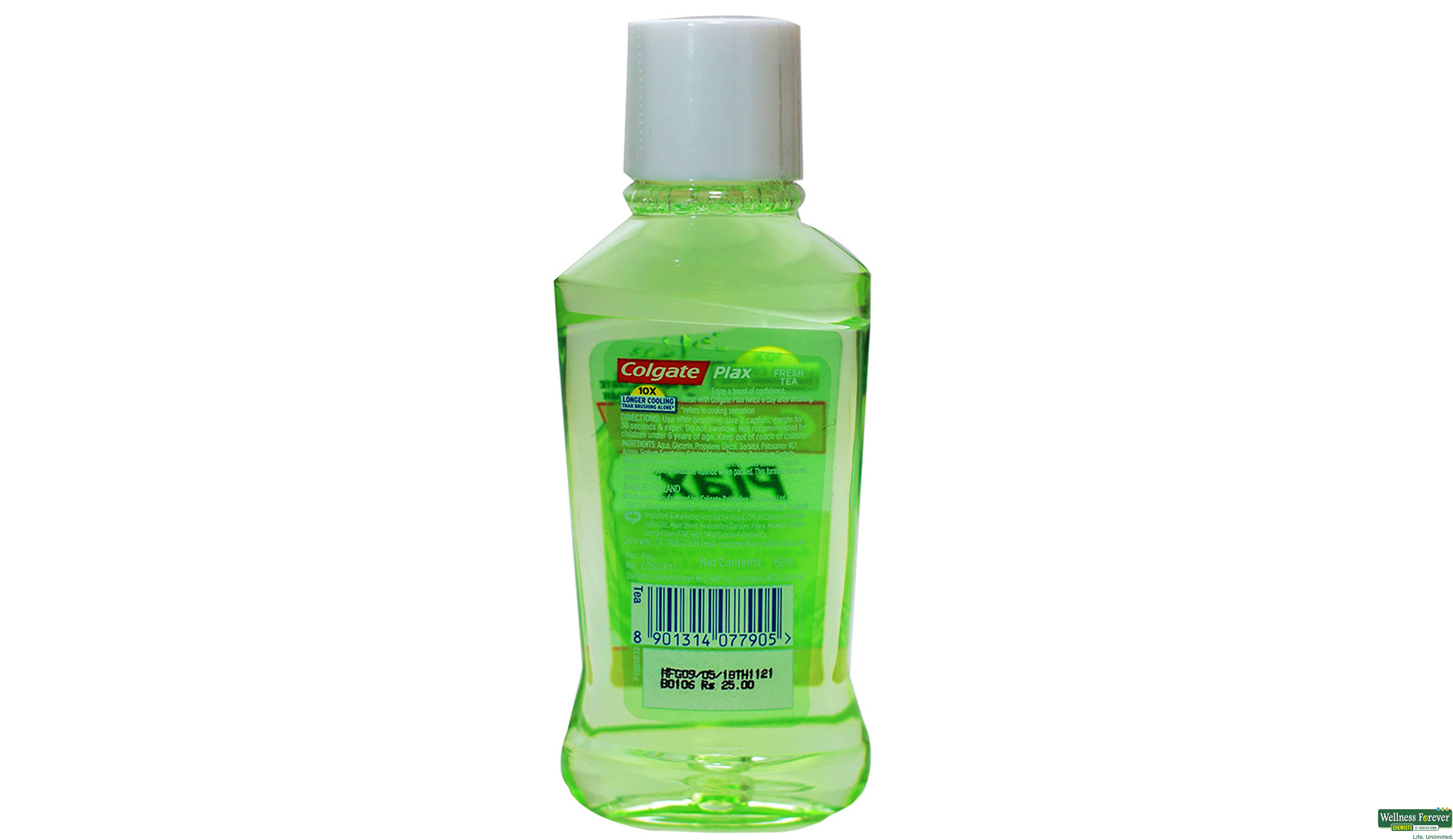 COLG M/WASH PLAX FRESH TEA 100ML- 3, 100ML, 