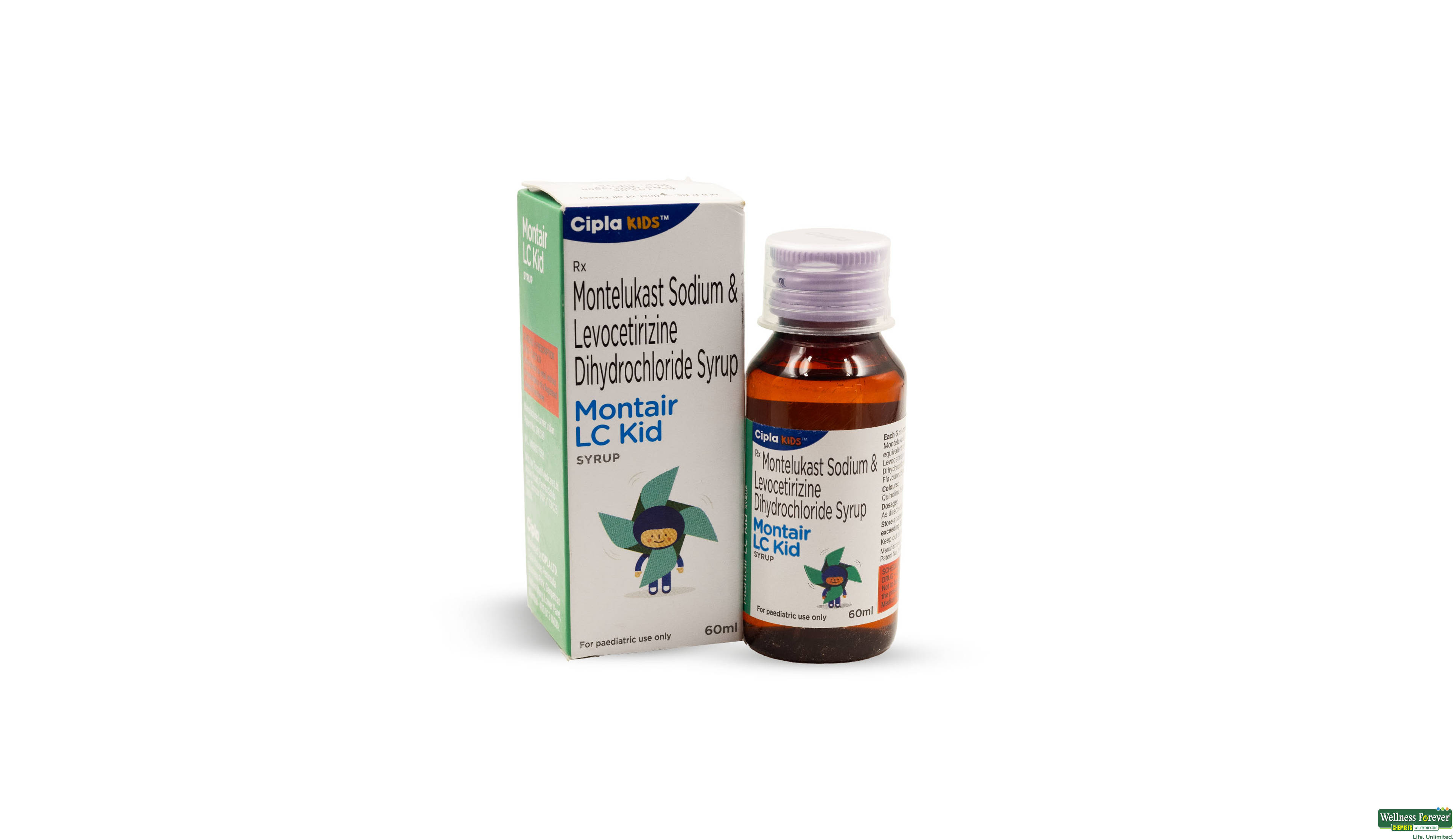 MONTAIR-LC KID SYP 60ML- 1, 60ML, 