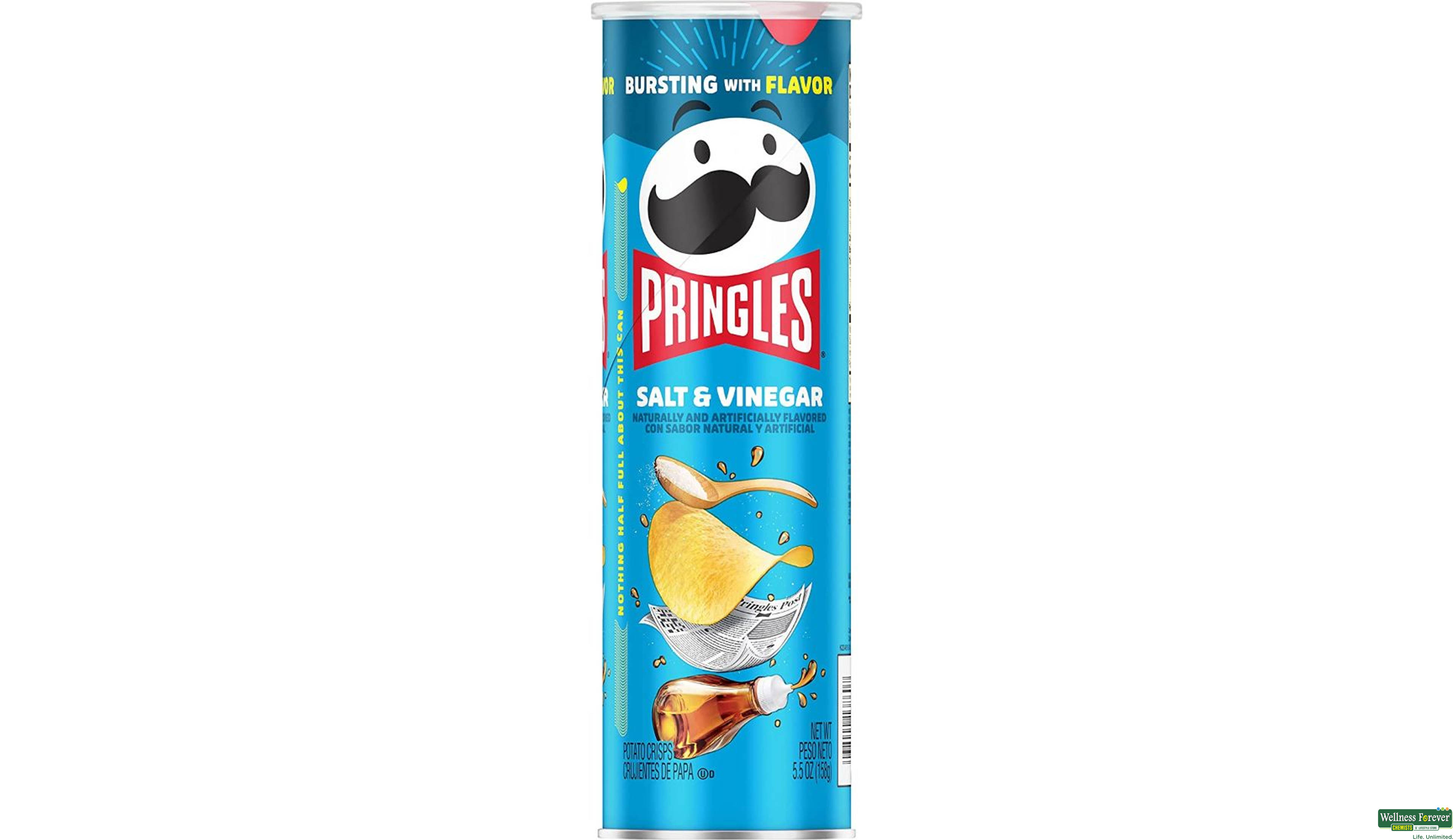 PRINGLES CHIPS SALT/VINEGAR 150GM- 1, 150GM, null