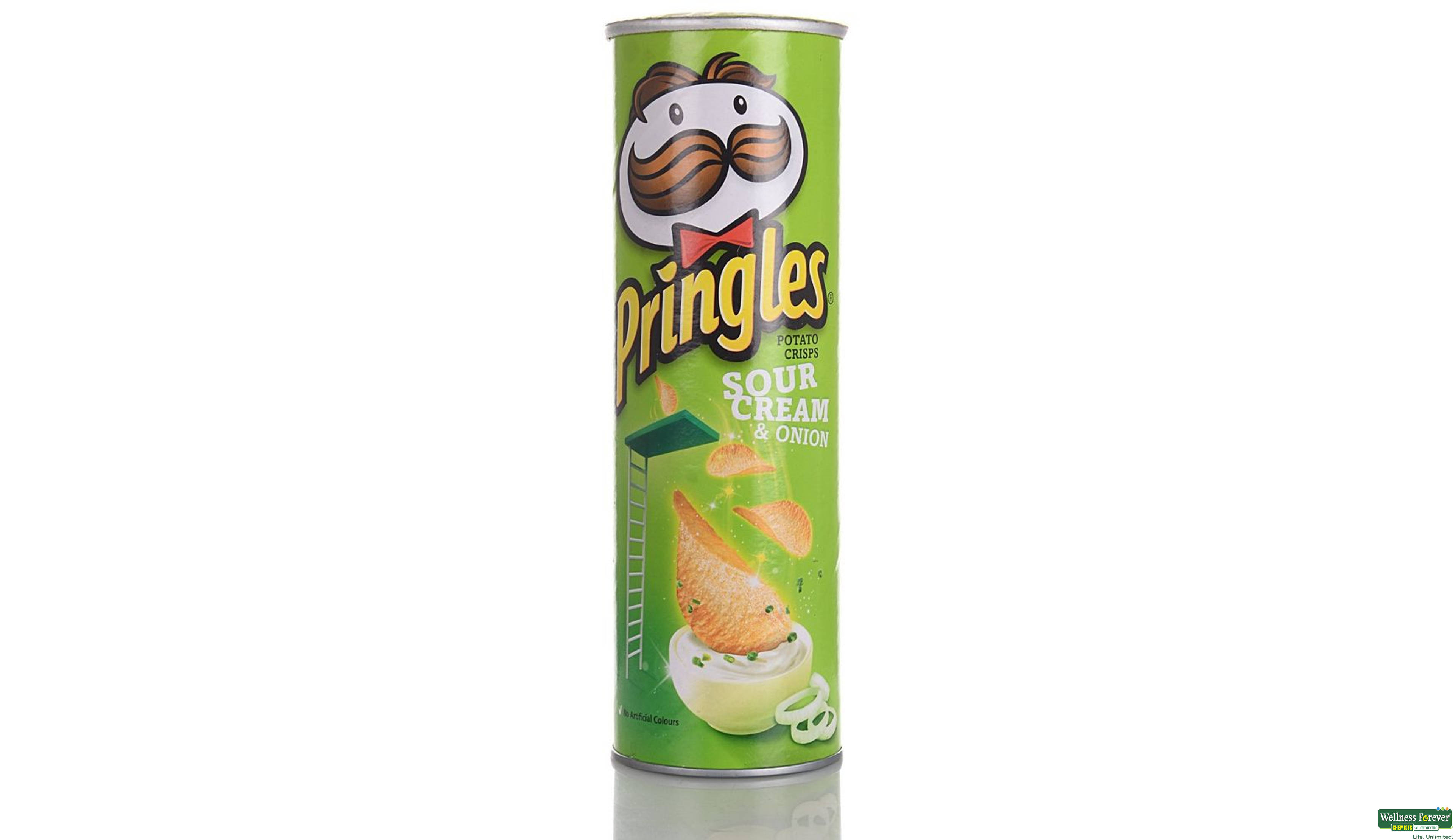 PRINGLES CHIPS SOUR CRM/ONION 110GM- 1, 110GM, null