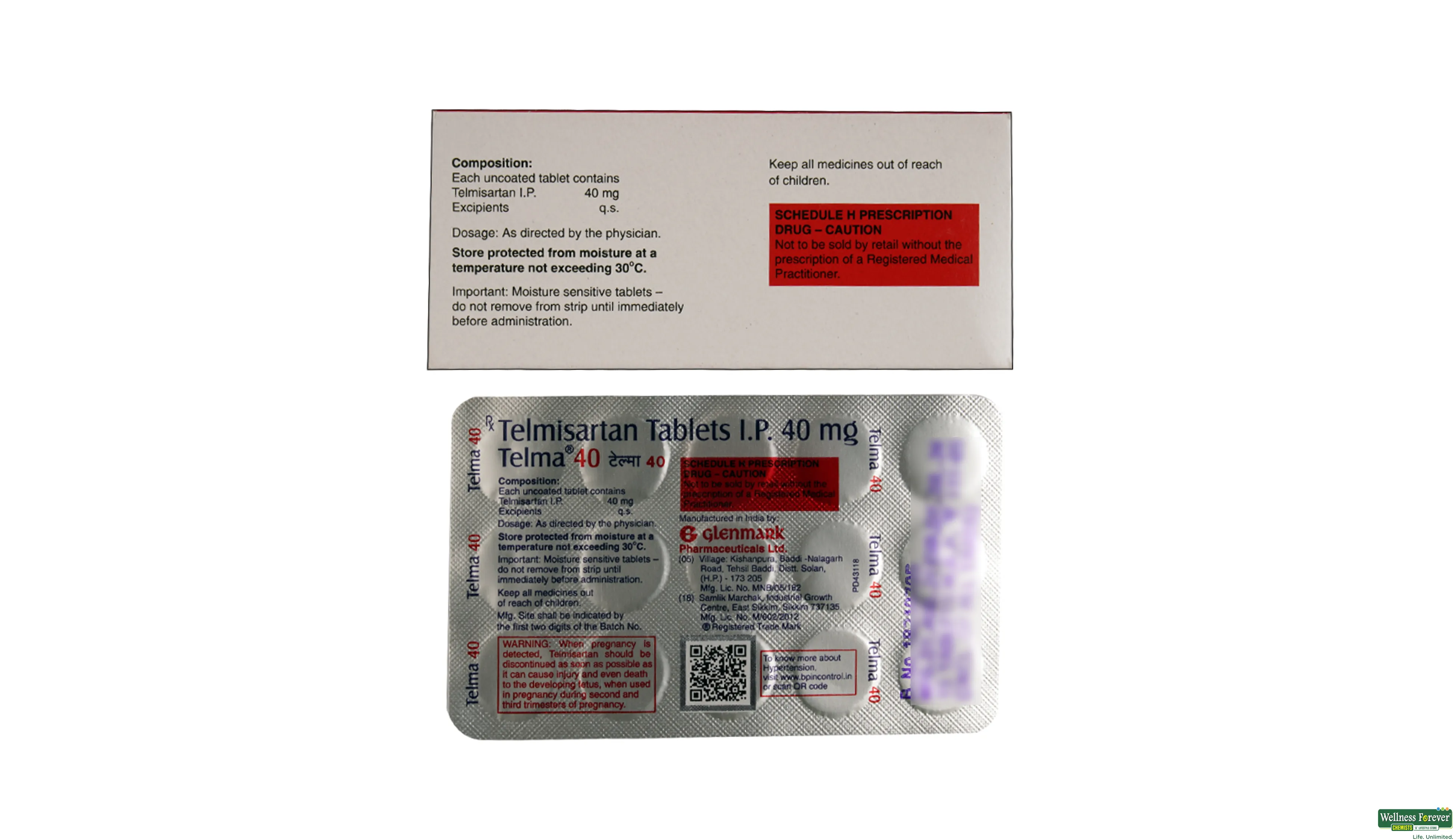 Telma H 40mg Tablet 15'S - Price, Uses, Side Effects