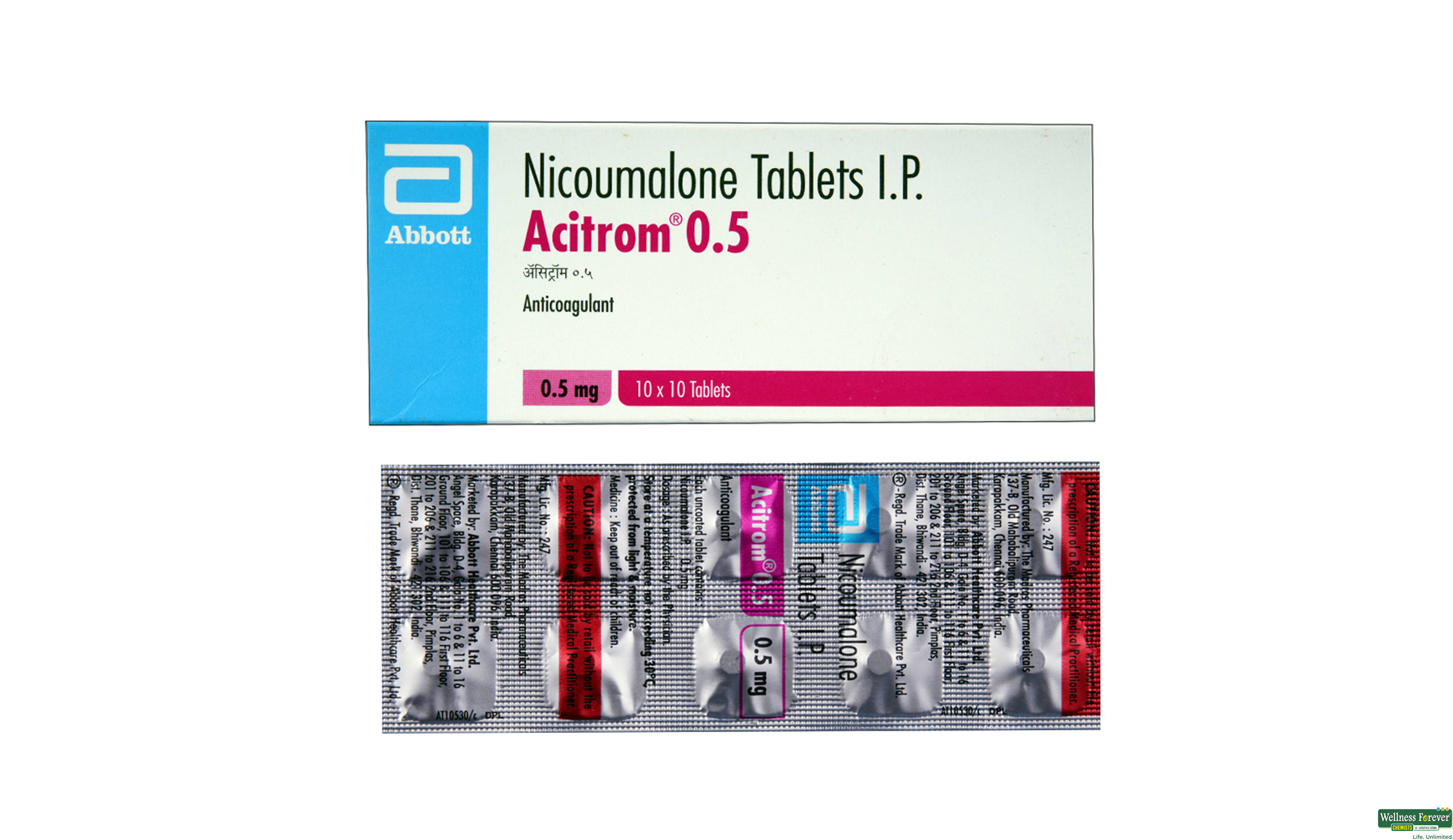 ACITROM 0.5MG 10TAB- 1, 10TAB, 