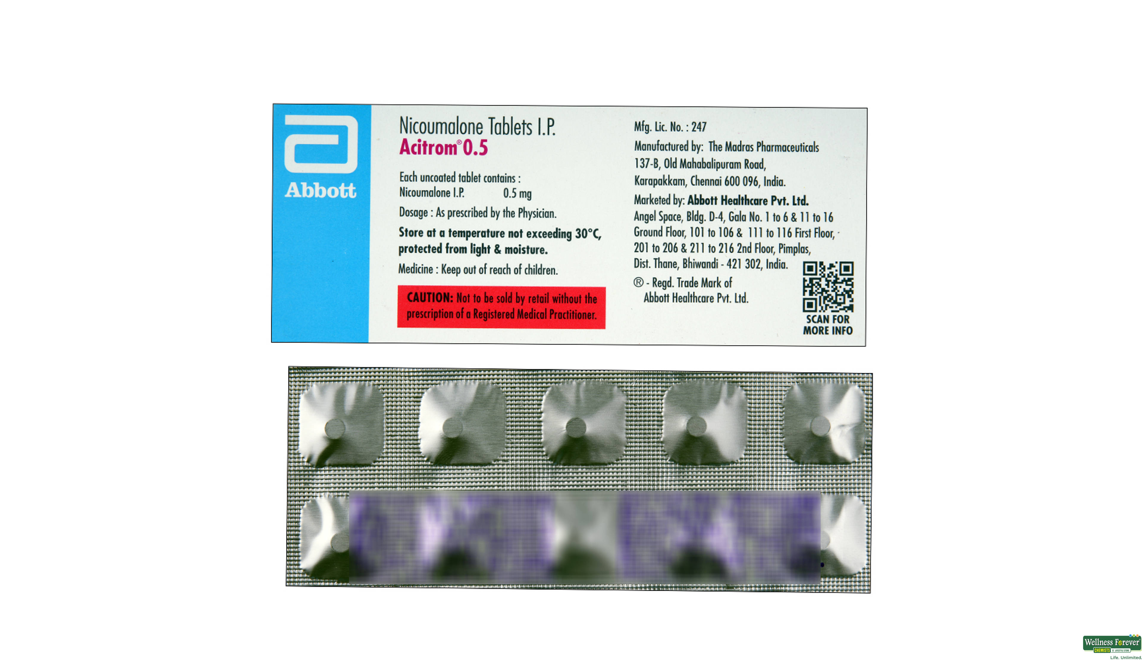 ACITROM 0.5MG 10TAB- 2, 10TAB, 