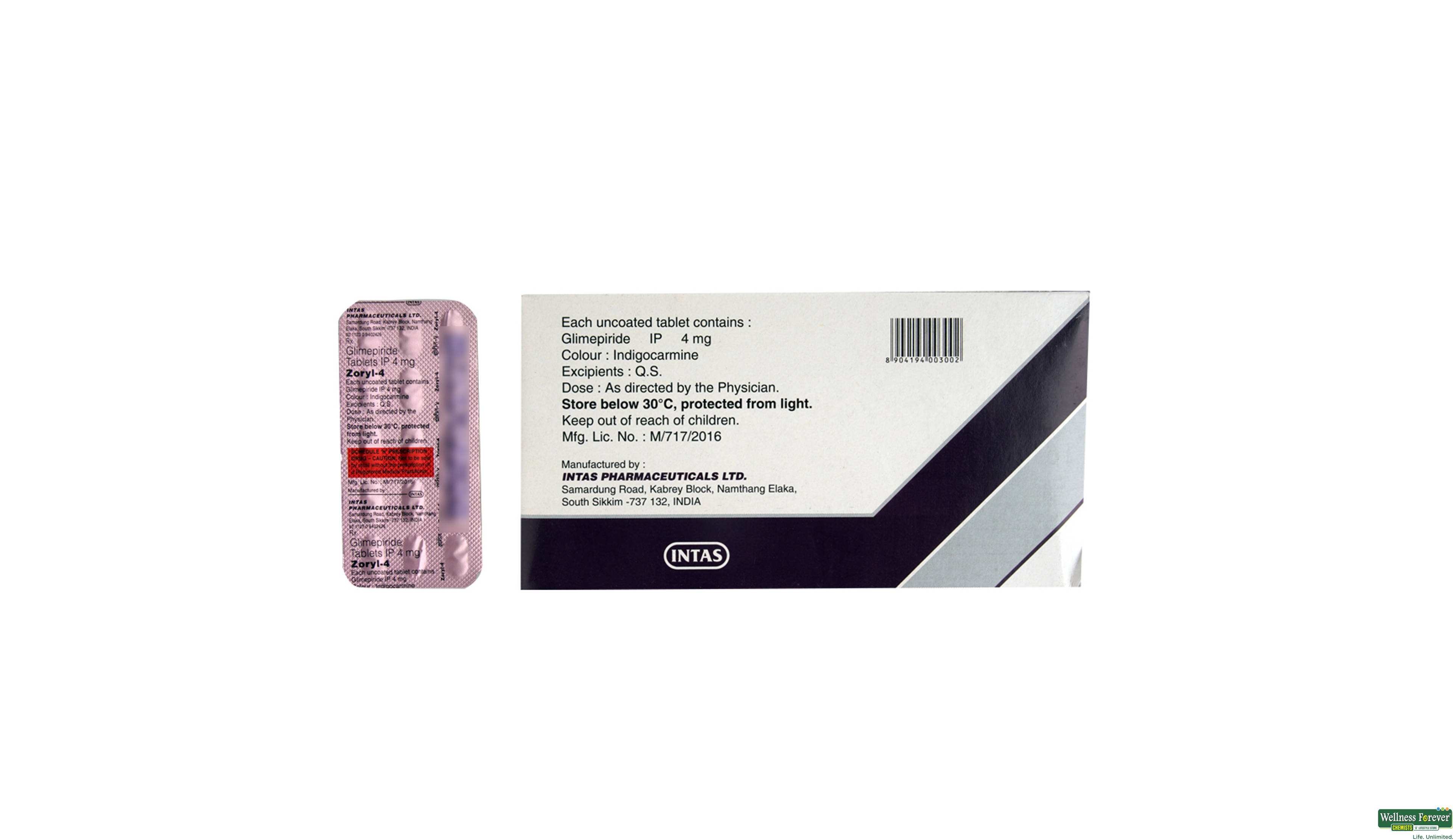 ZORYL 4MG 15TAB- 2, 15TAB, 