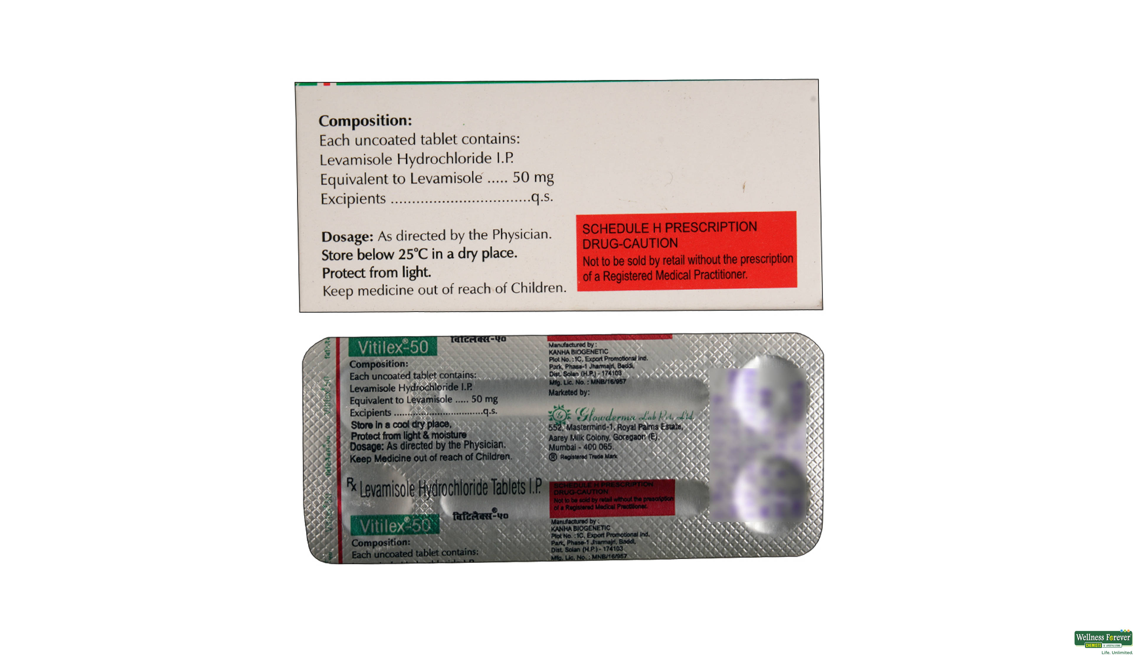 VITILEX 50MG 4TAB- 2, 4TAB, 