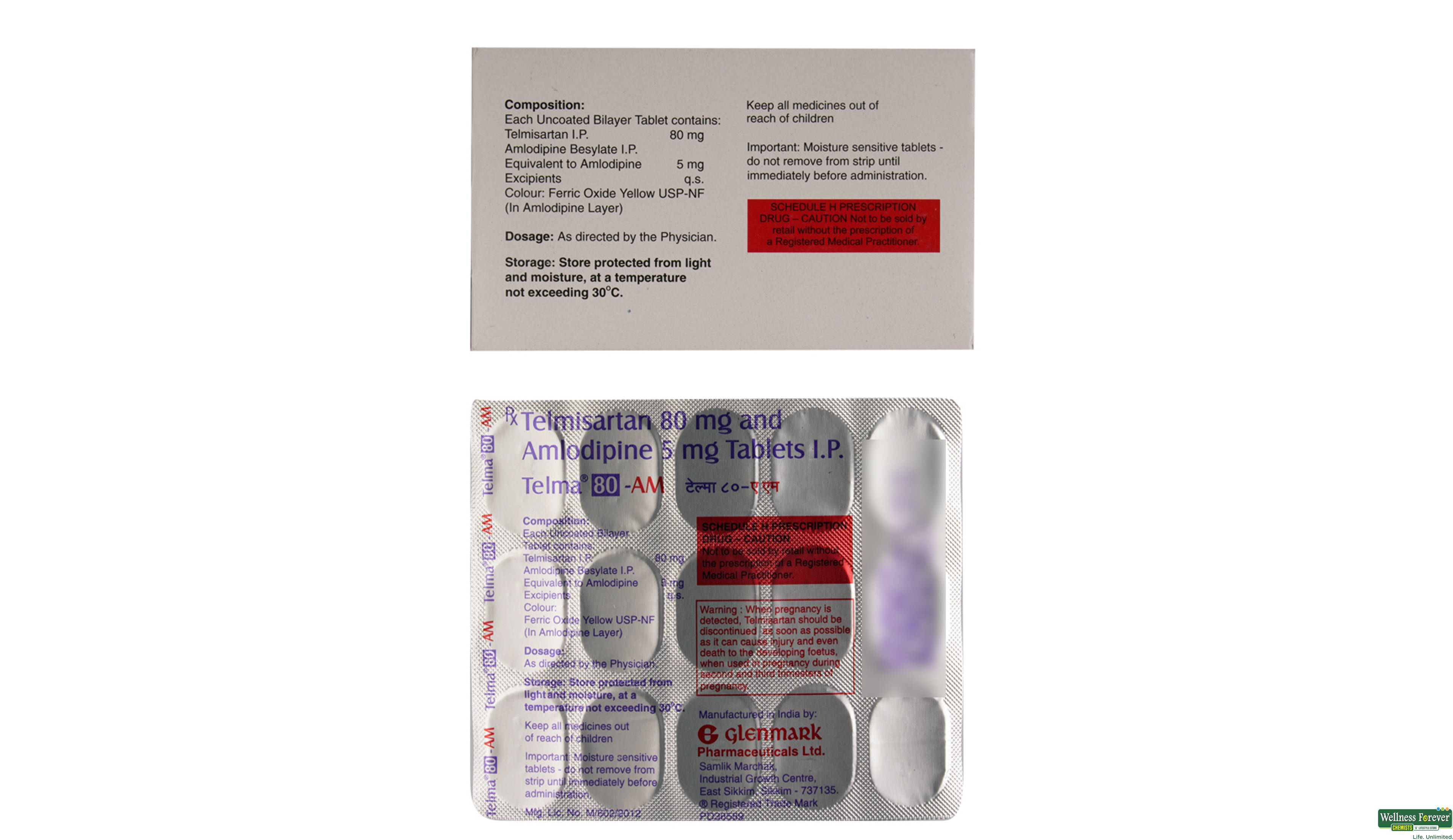 TELMA-AM 80MG 15TAB- 2, 15TAB, 