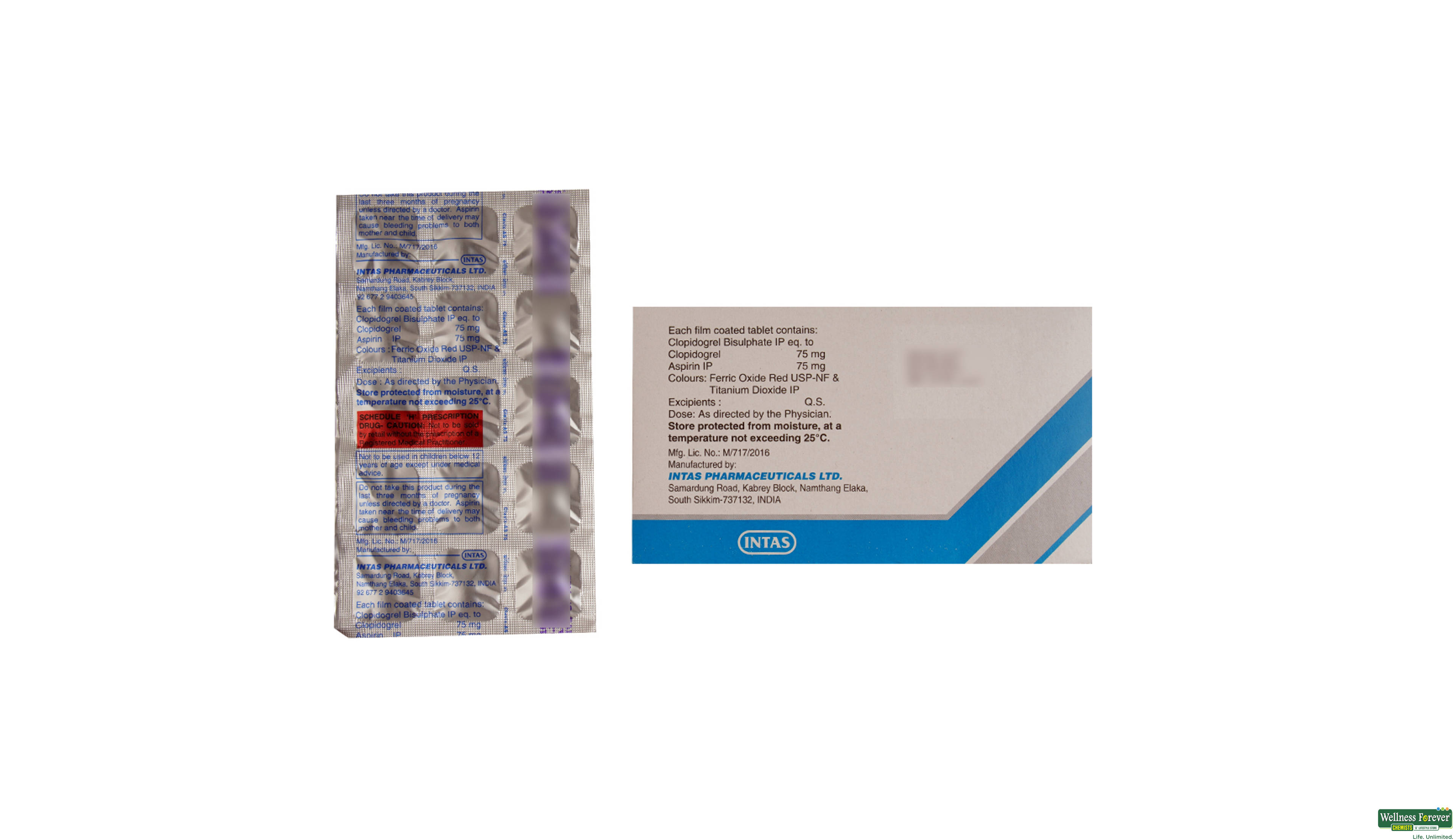 CLAVIX-AS 75MG 15TAB- 2, 15TAB, 