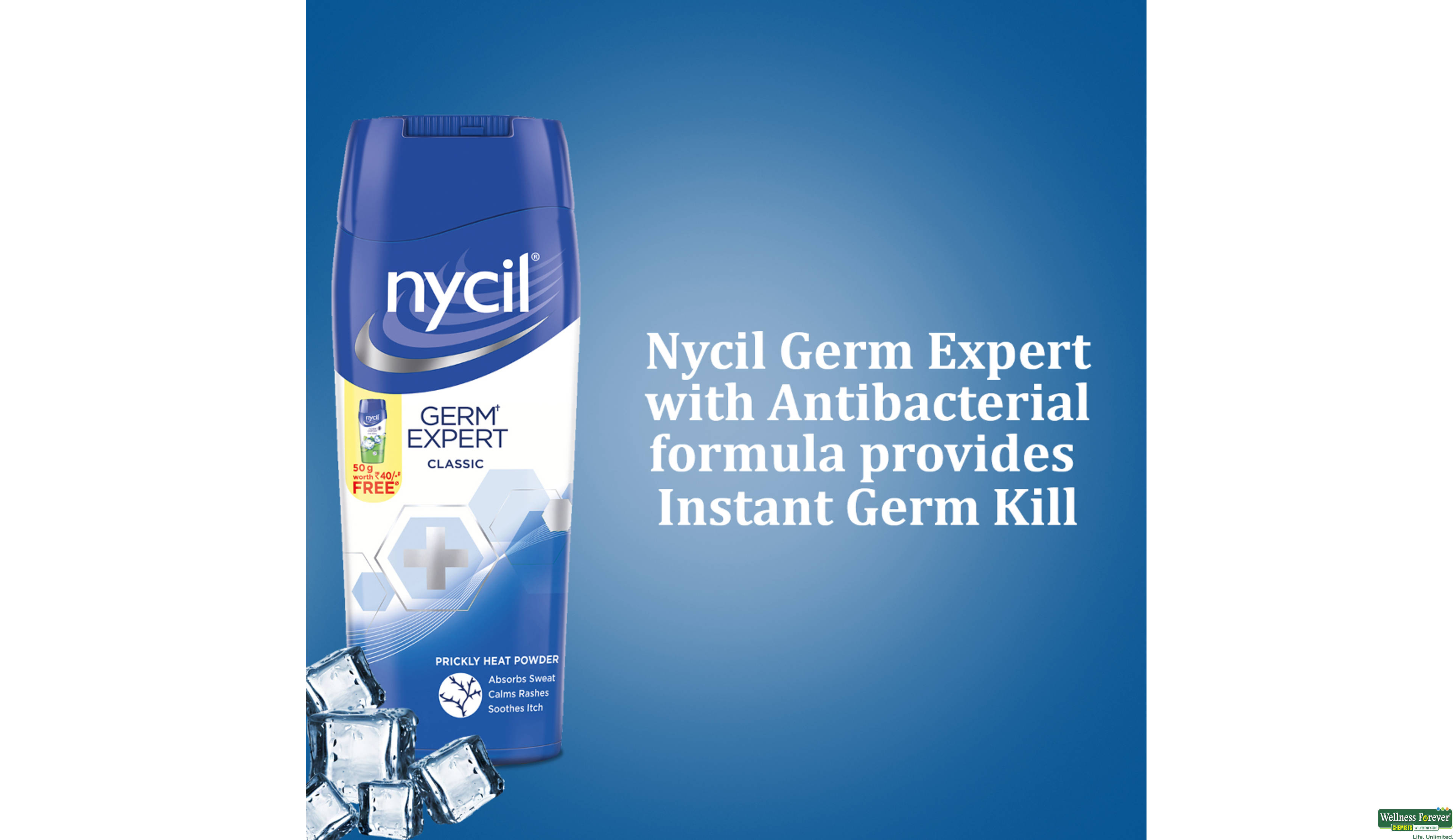 NYCIL TALC CLASSIC EXCEL 150GM- 4, 150GM, 