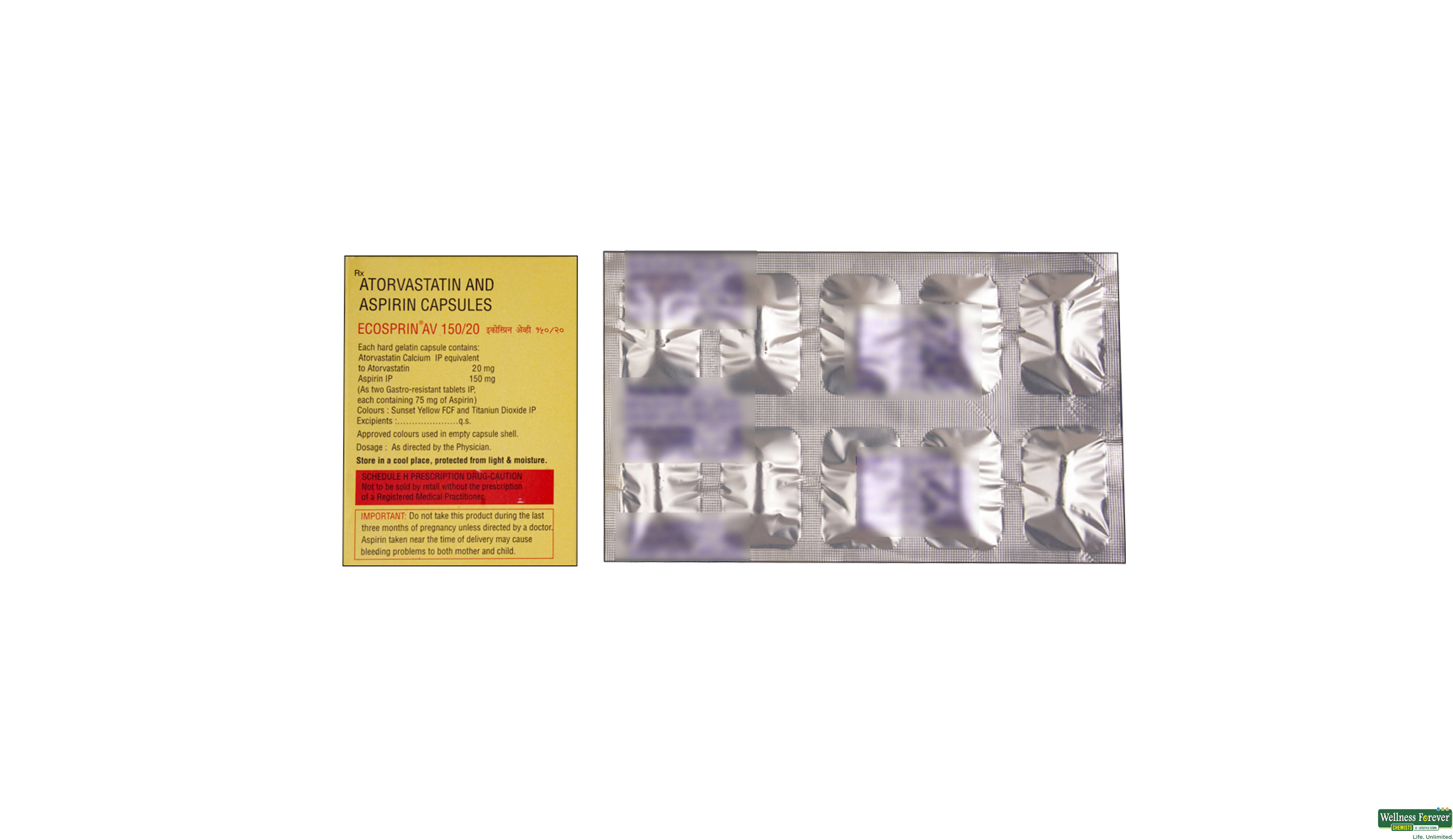 ECOSPRIN-AV 150/20MG 10CAP- 2, 10CAP, 