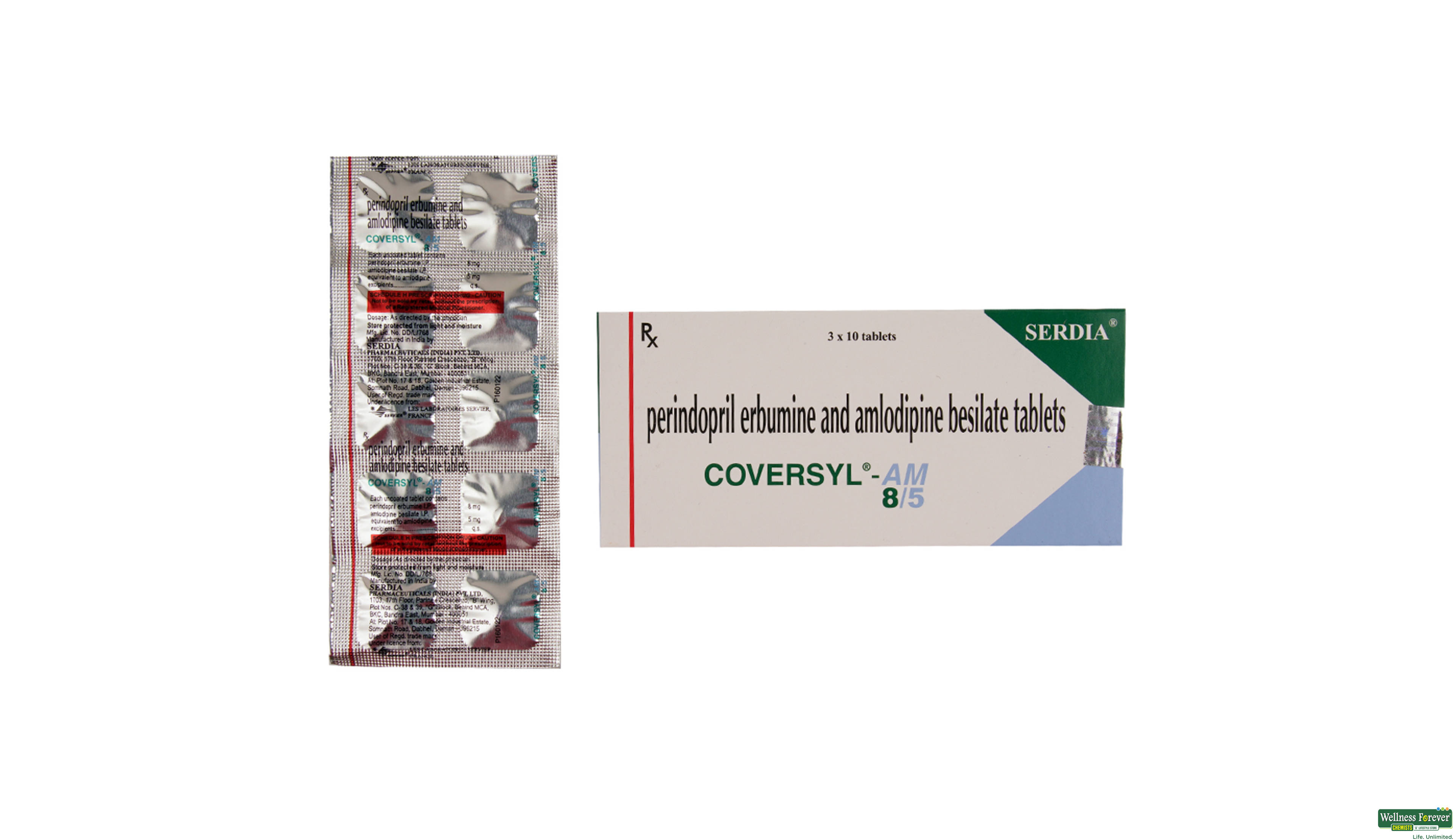 COVERSYL-AM 8/5MG 10TAB- 1, 10TAB, 