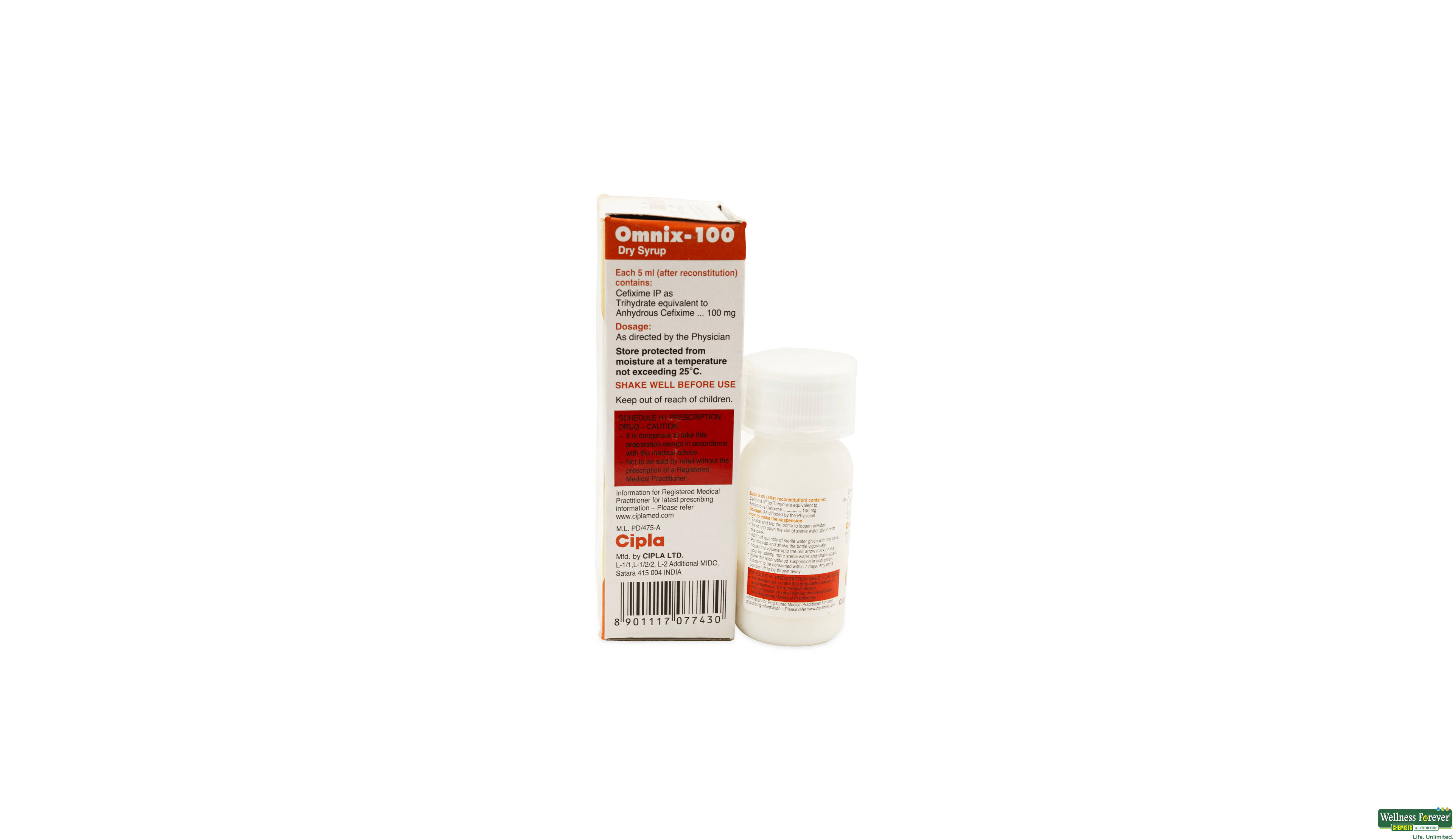 OMNIX 100MG DRY SYP 30ML- 3, 30ML, 