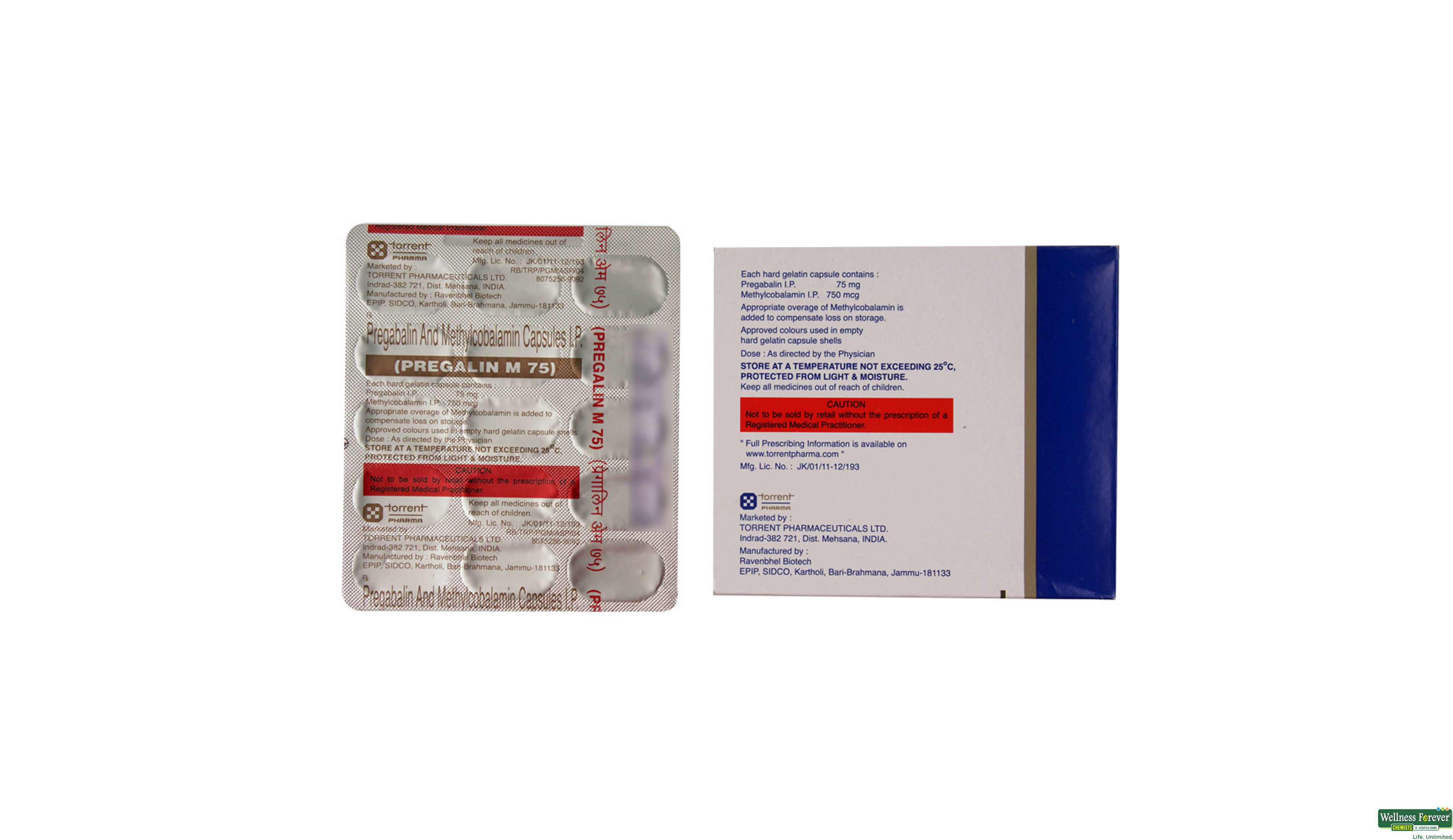 PREGALIN-M 75MG 15CAP- 2, 15CAP, 