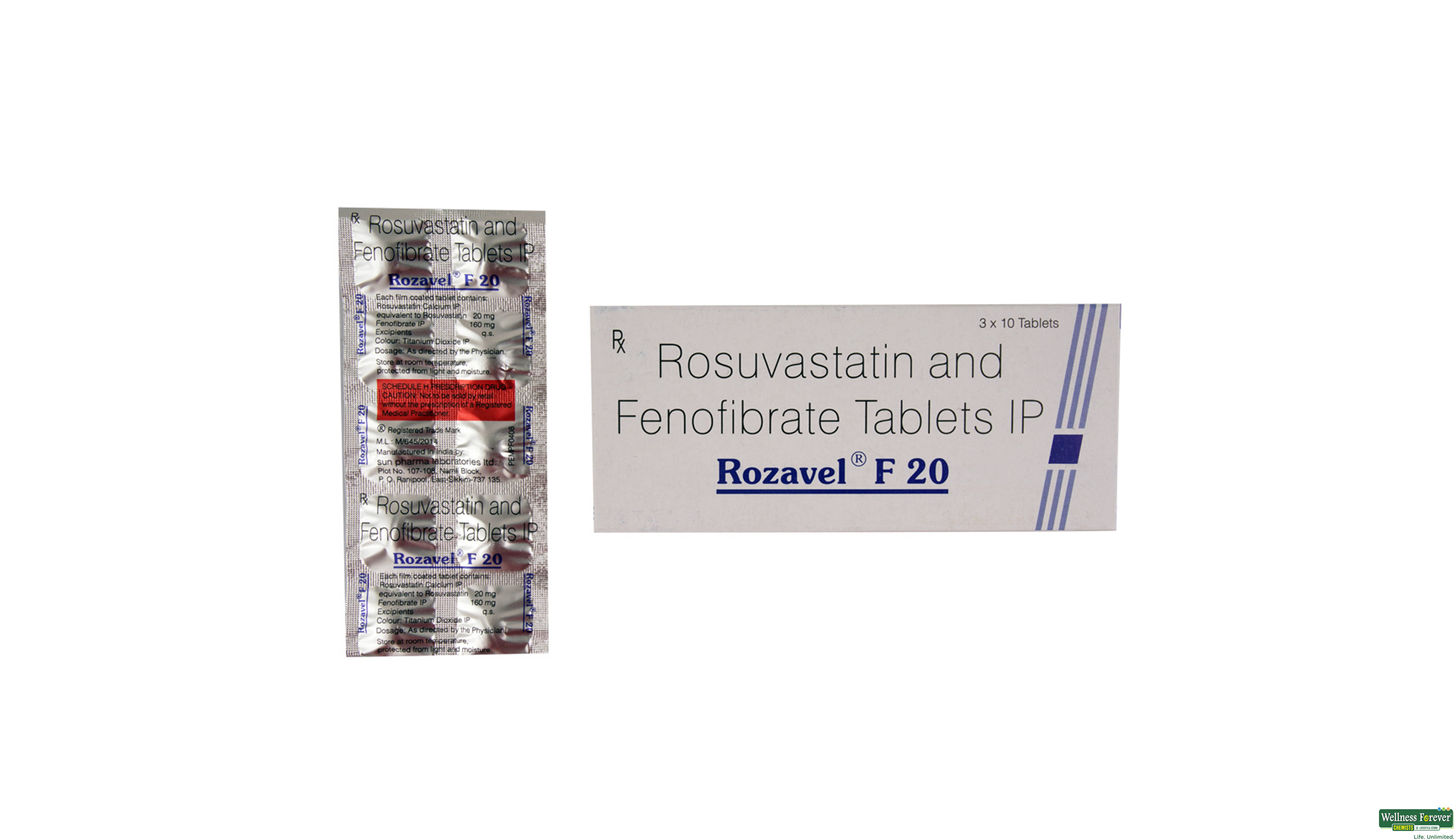ROZAVEL-F 20MG 10TAB- 1, 10TAB, 