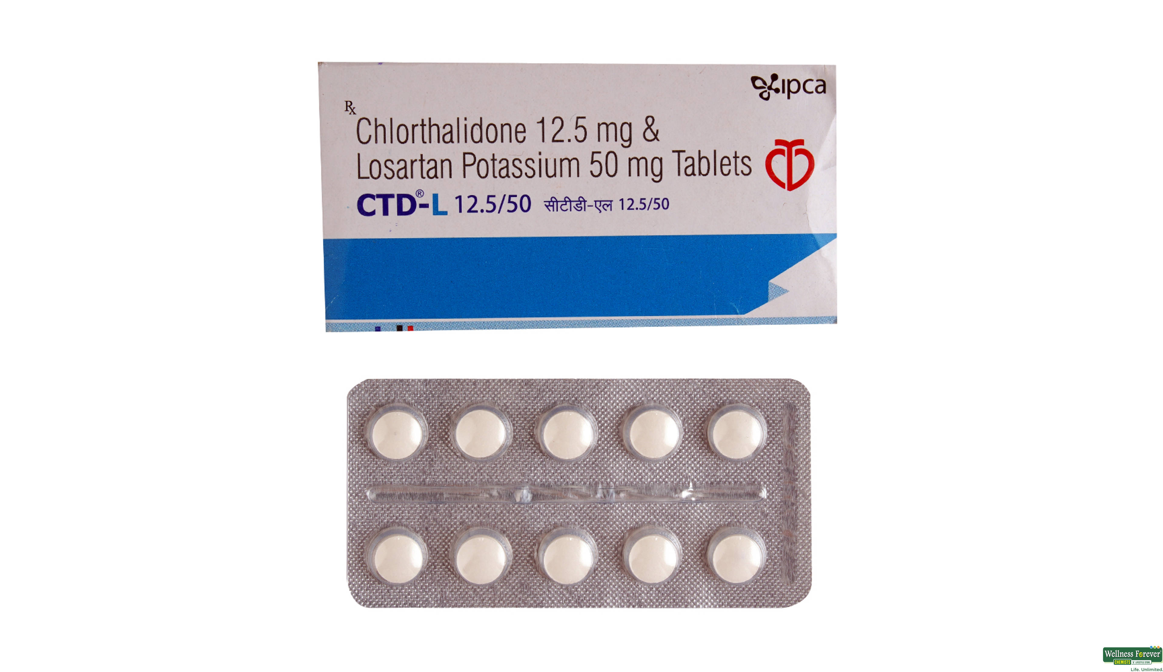 CTD-L12.5/50MG 10TAB- 1, 10TAB, 