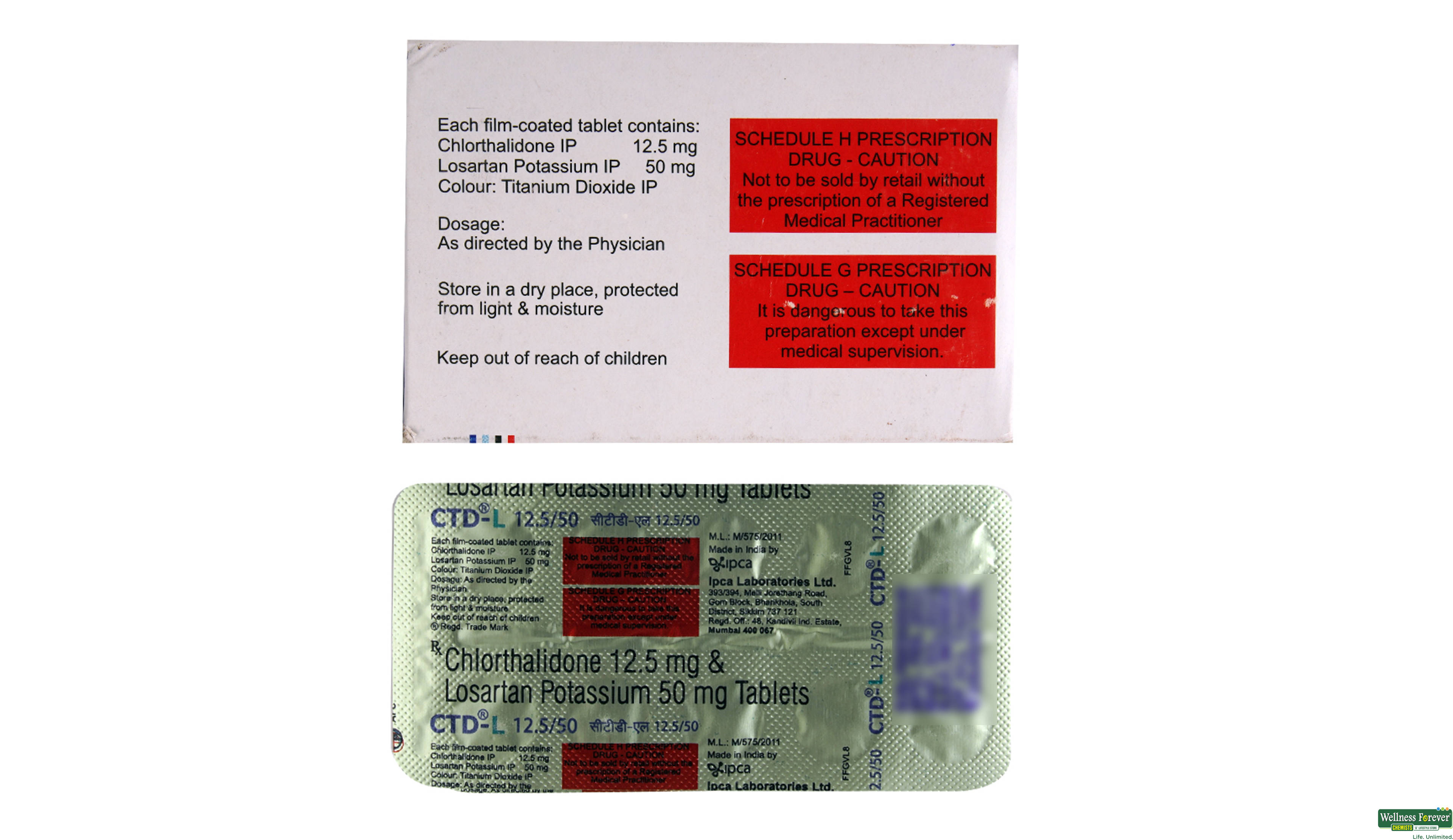CTD-L12.5/50MG 10TAB- 2, 10TAB, 