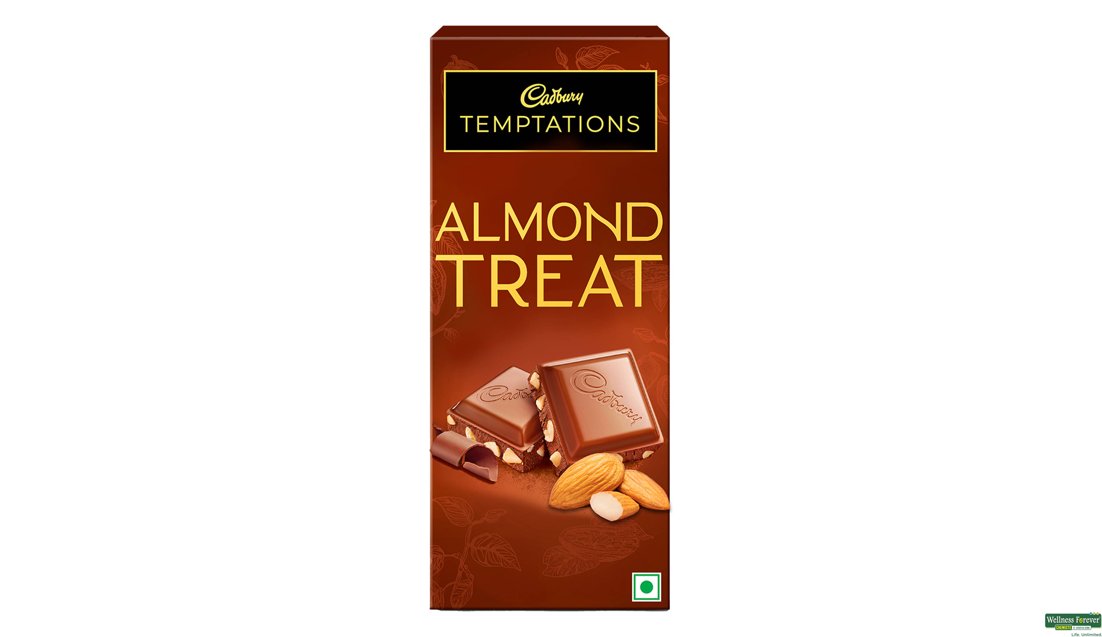 CADB CHOC TEMPTATION ALMOND 72GM- 1, 72GM, 