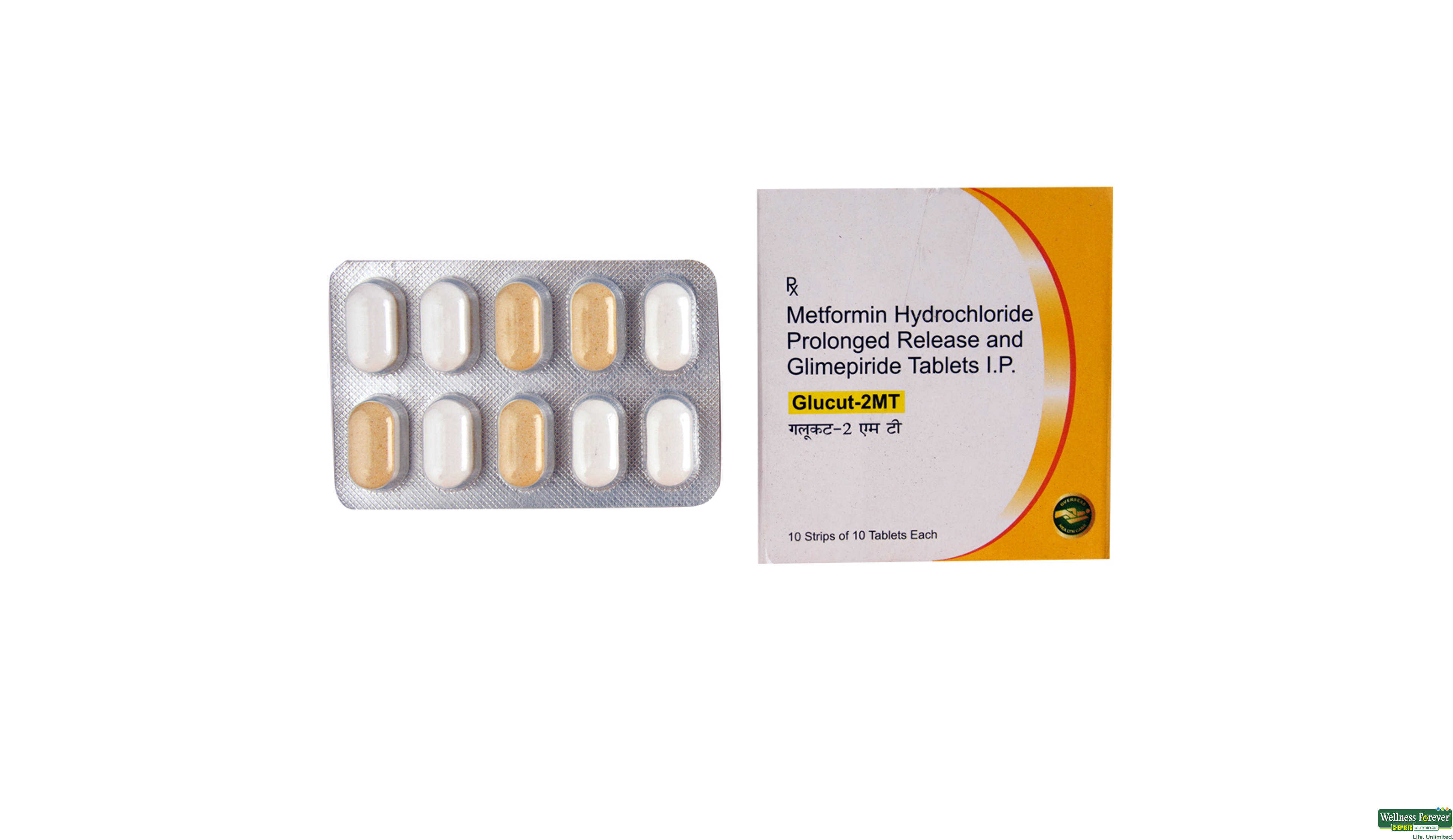 GLUCUT-MT 2MG 10TAB- 1, 10TAB, 