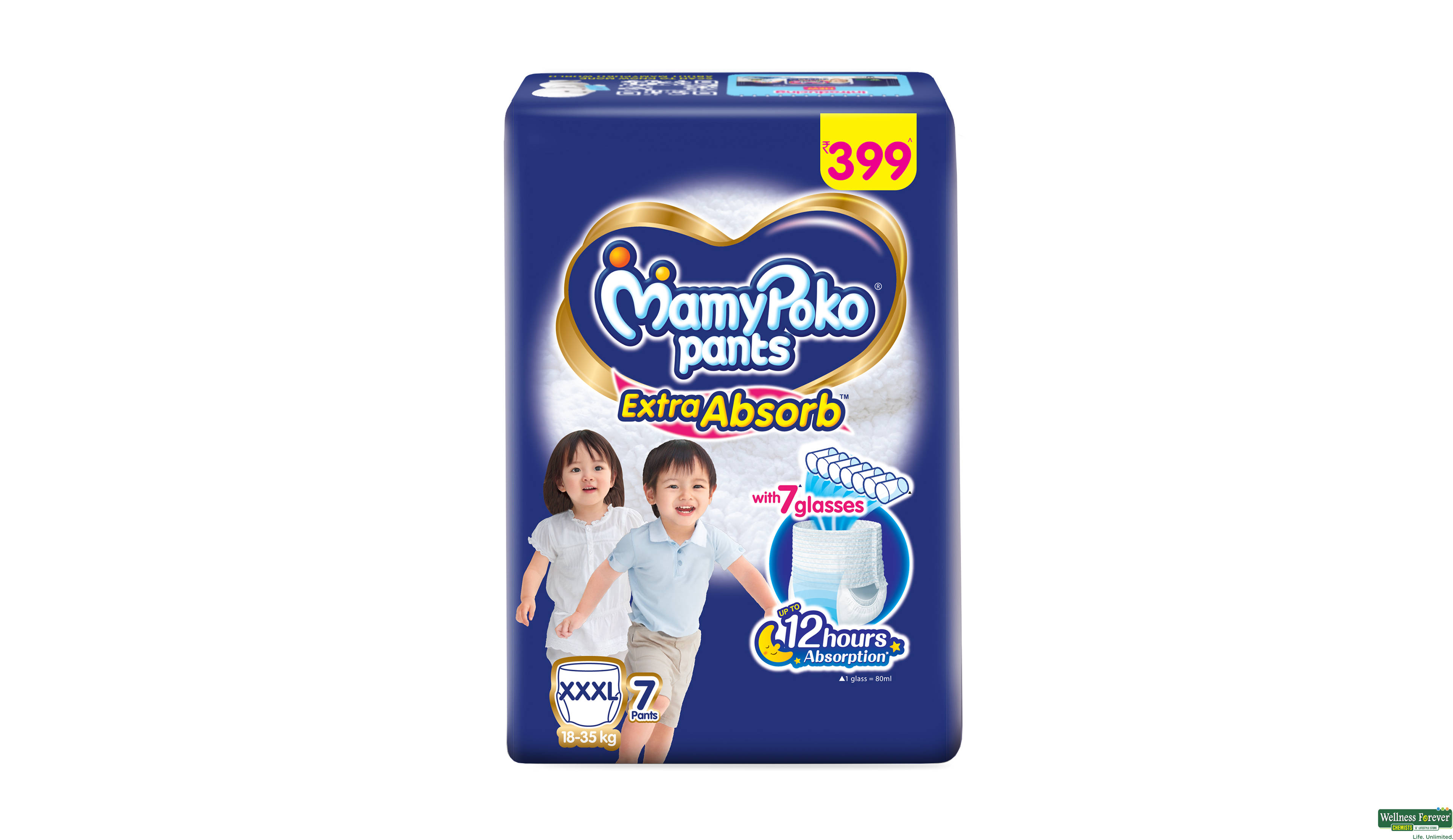 MAMY POKO DIAP PANTS XXXL 7PC- 1, 7PC, null