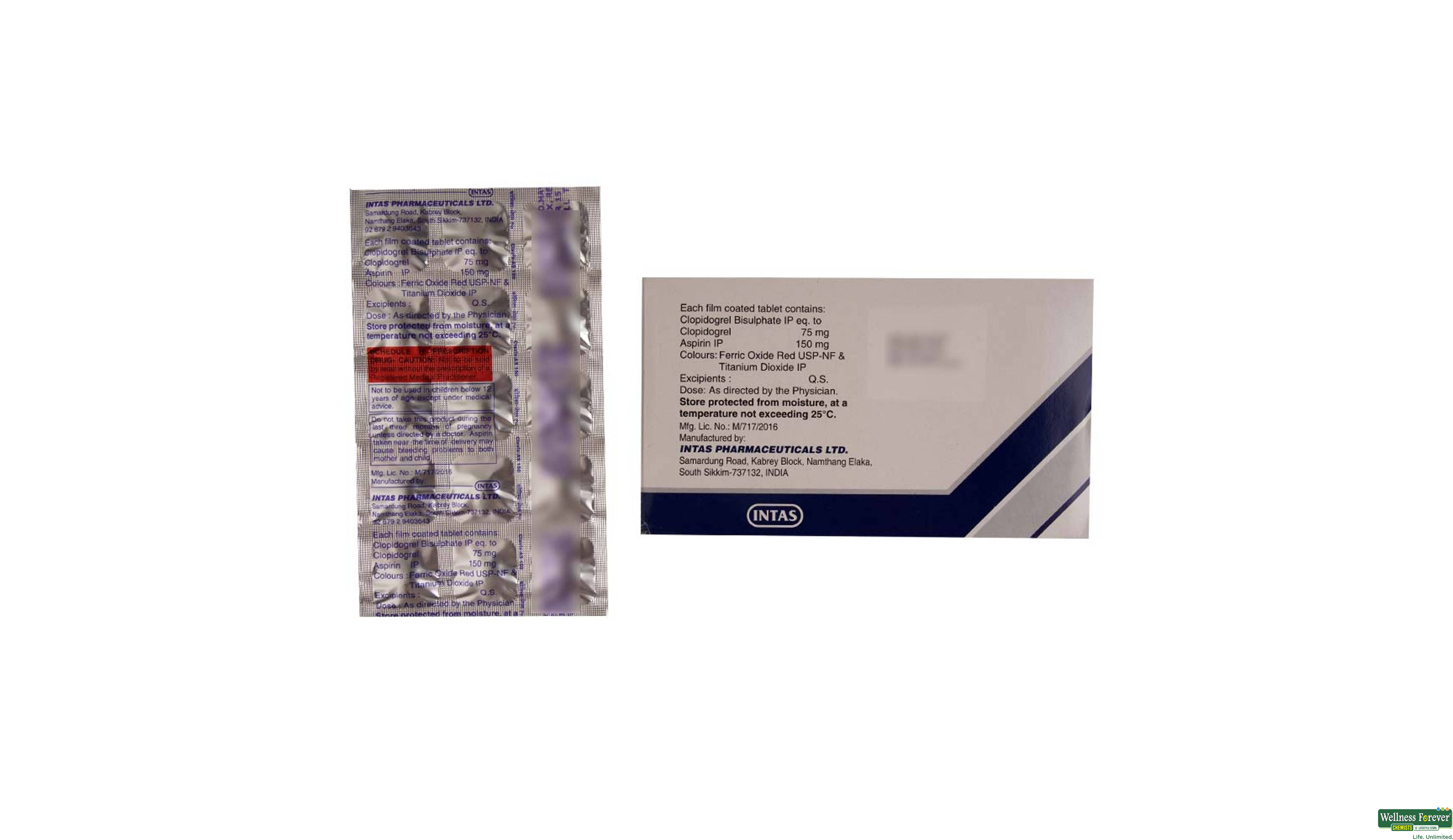 CLAVIX-AS 150MG 15TAB- 2, 15TAB, 