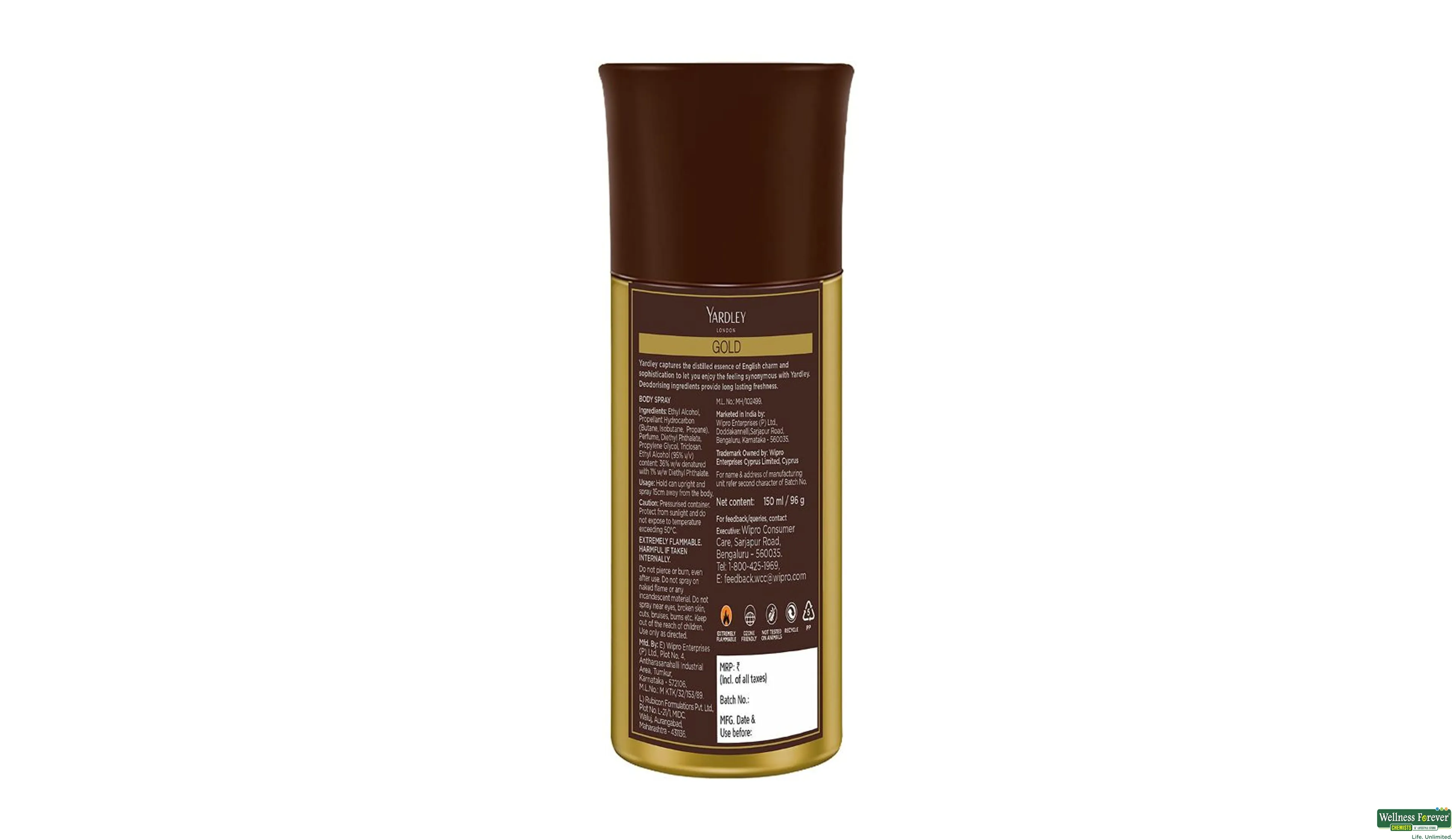 YARD DEO MEN GOLD 150ML- 3, 150ML, null