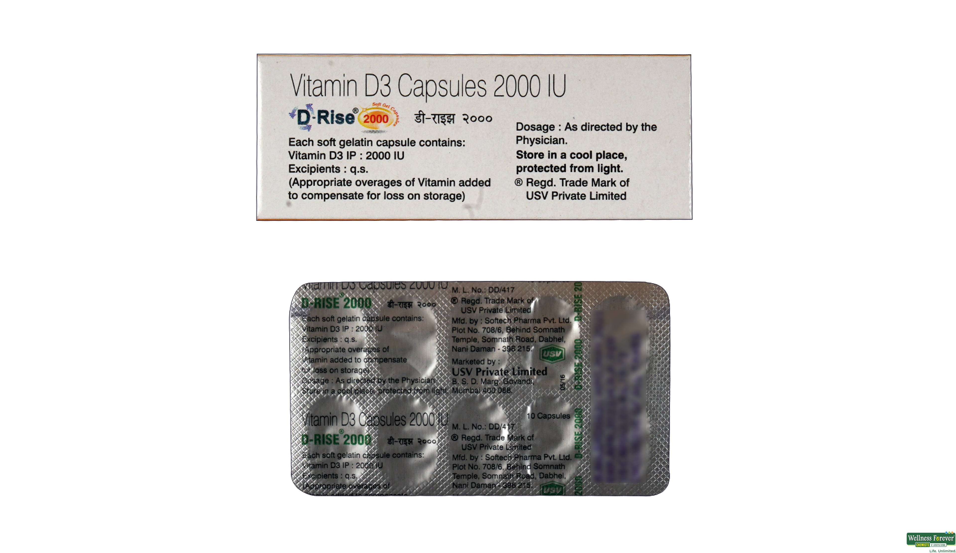 D-RISE 2000 I.U 10CAP- 2, 10CAP, 