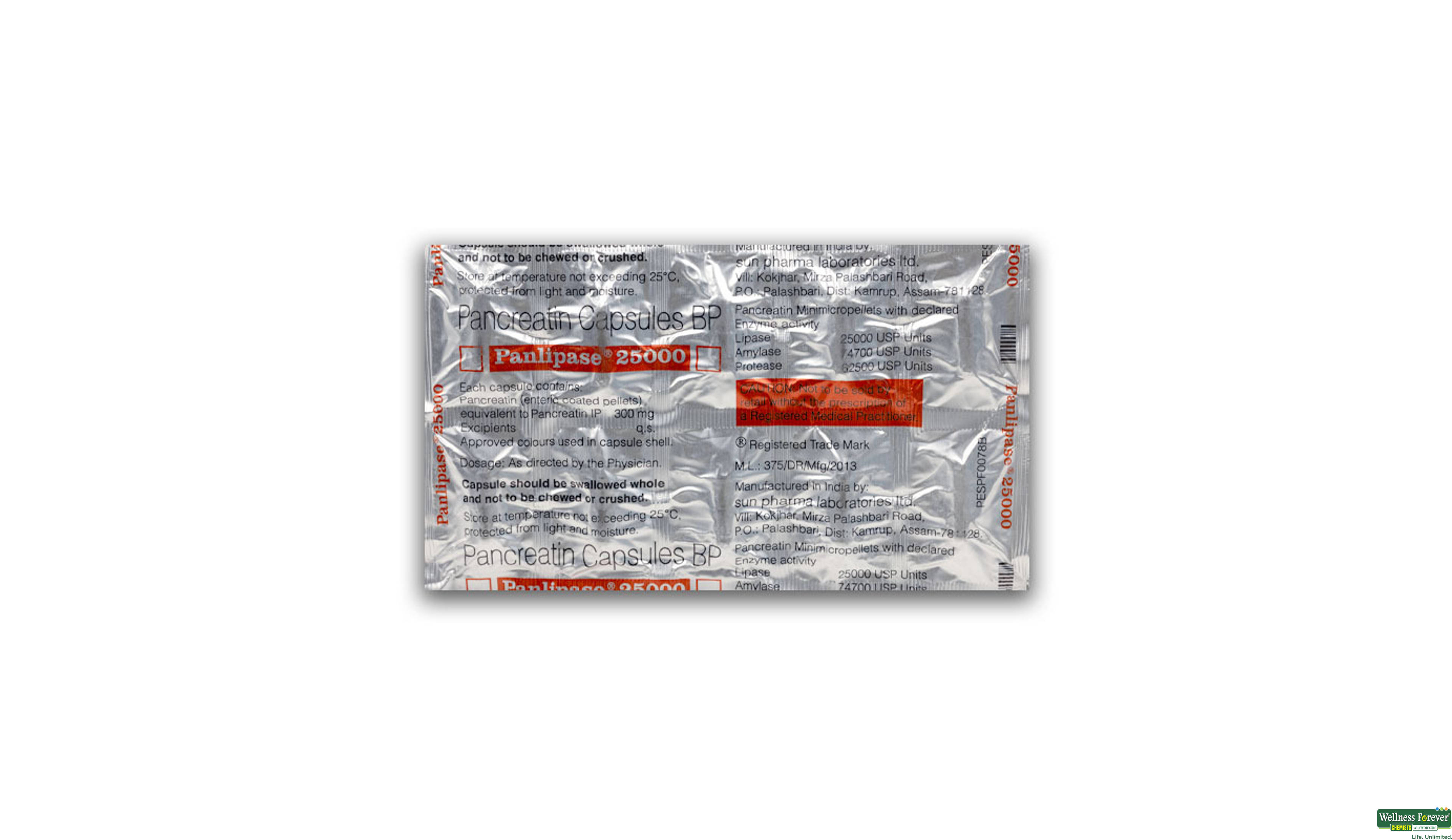 PANLIPASE 25000MG 10CAP- 2, 10CAP, 