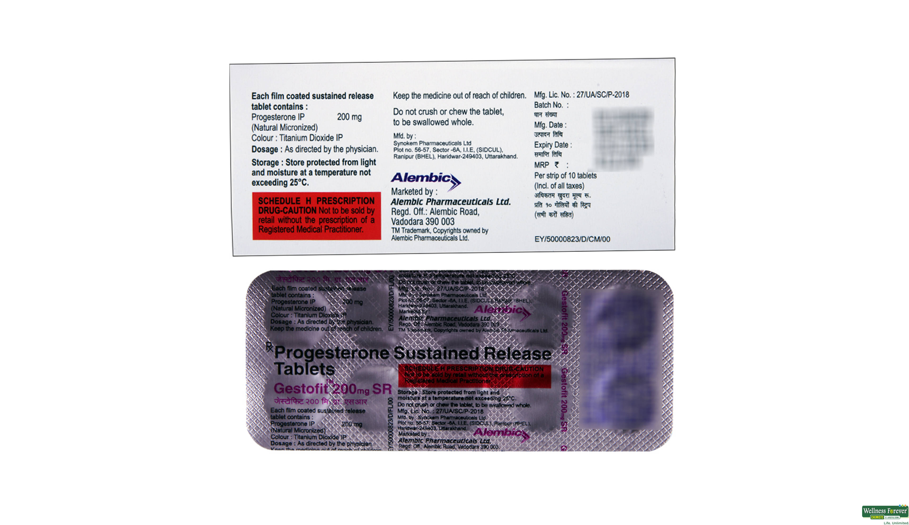 GESTOFIT-SR 200MG 10TAB- 2, 10TAB, 