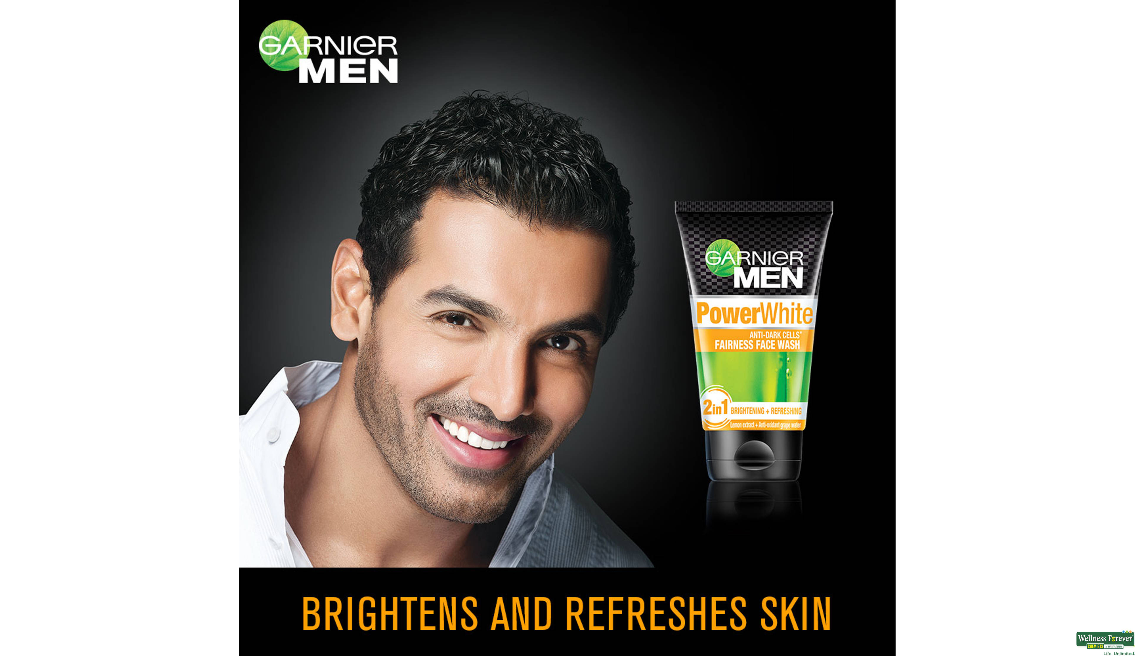 GARNIER F/WASH MEN TURBOBRIGHT BRIGHTENING 100GM- 4, 100GM, 