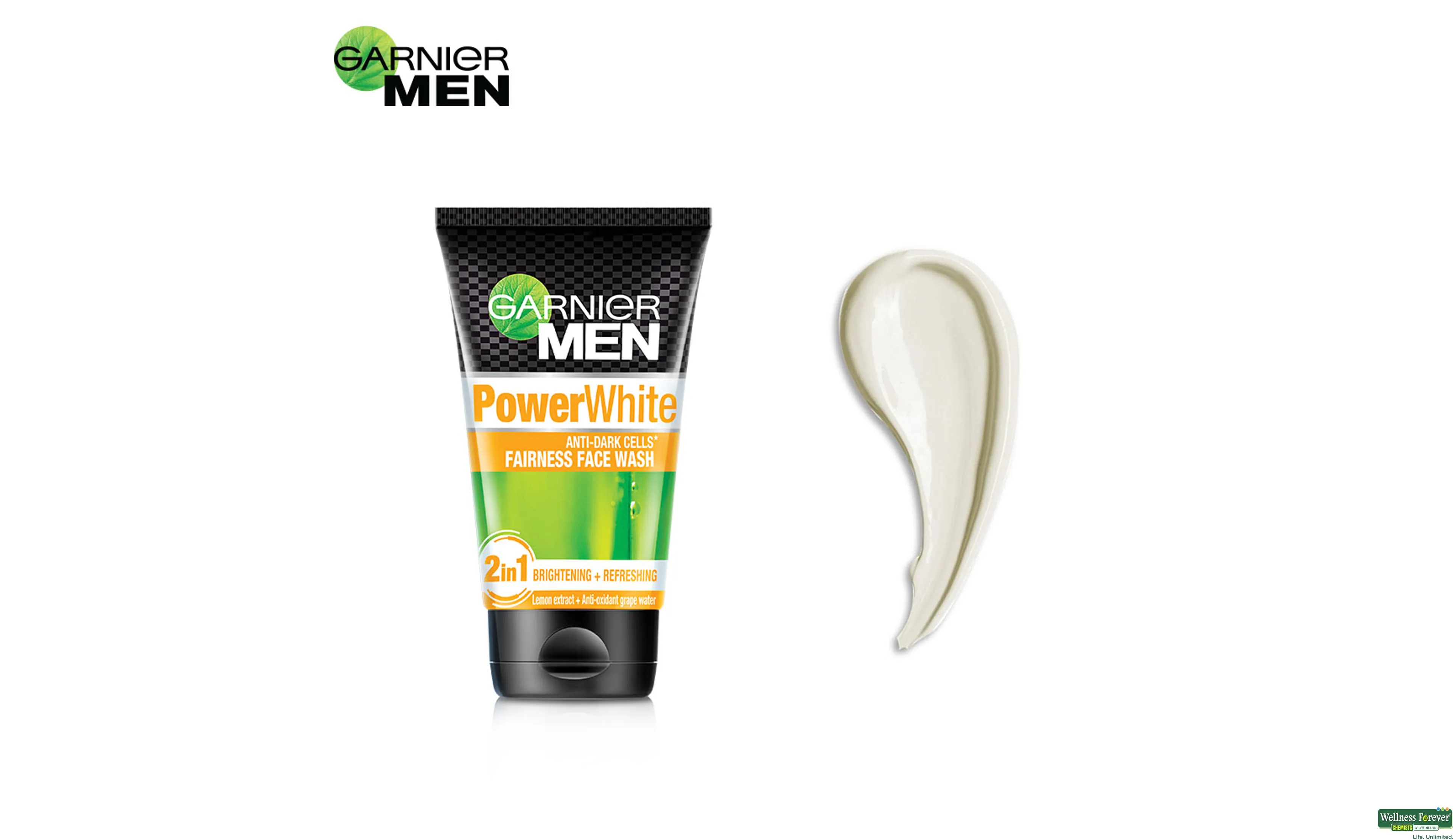 GARNIER F/WASH MEN TURBOBRIGHT BRIGHTENING 100GM- 5, 100GM, 