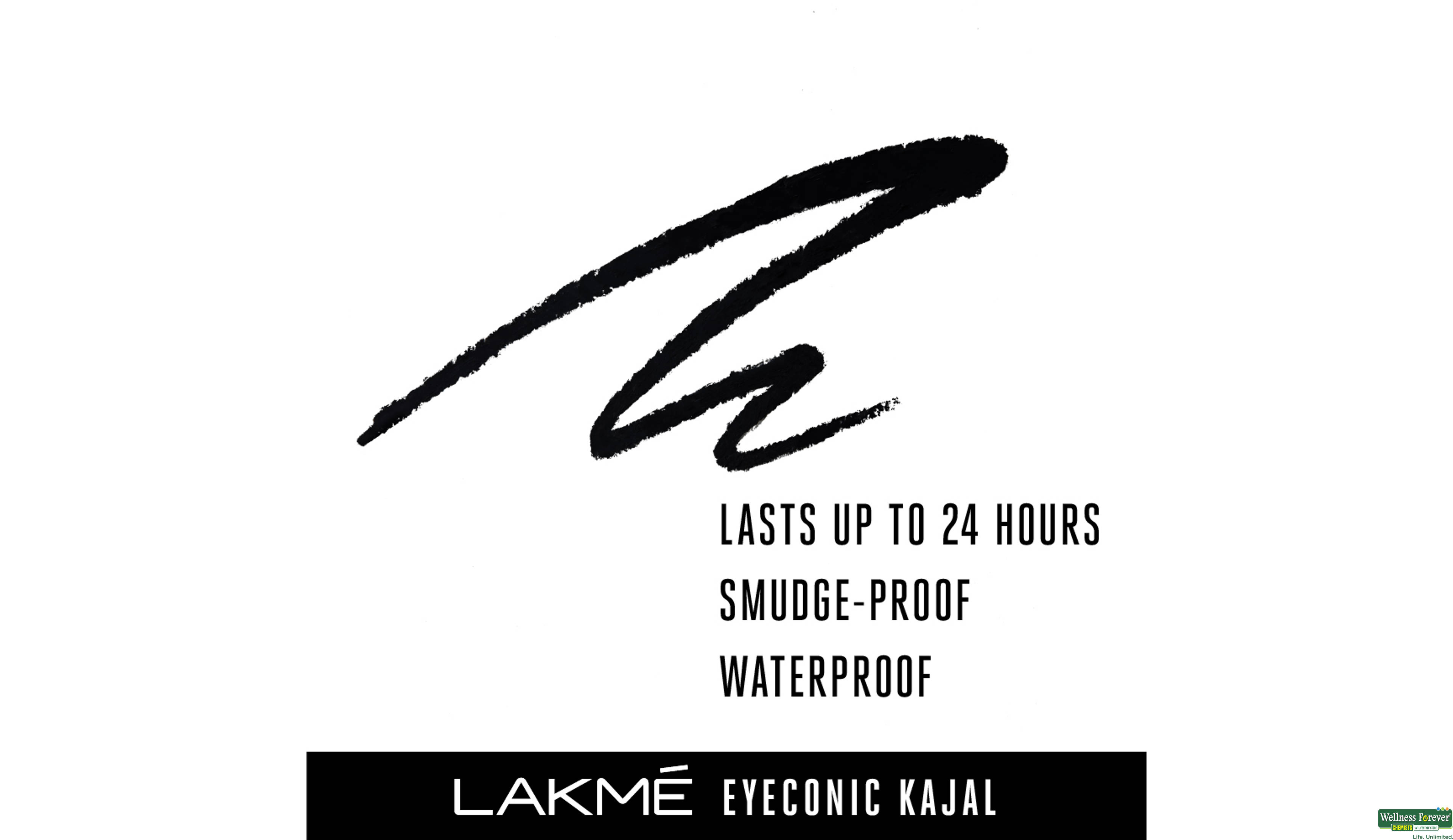 LAKME KAJAL EYECONIC BLACK 0.35GM- 3, 0.35GM, 