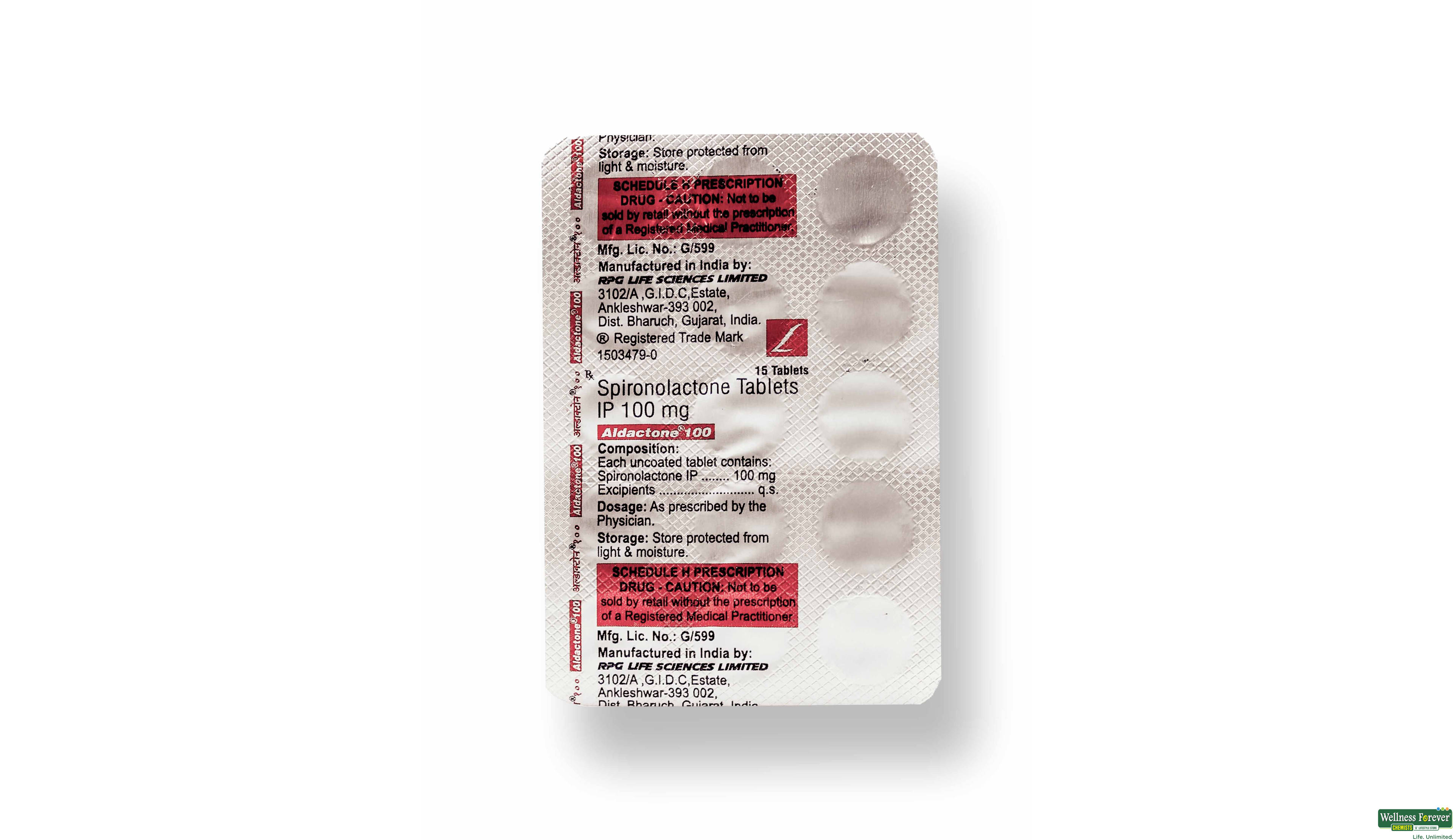 ALDACTONE 100MG 15TAB- 2, 15TAB, 