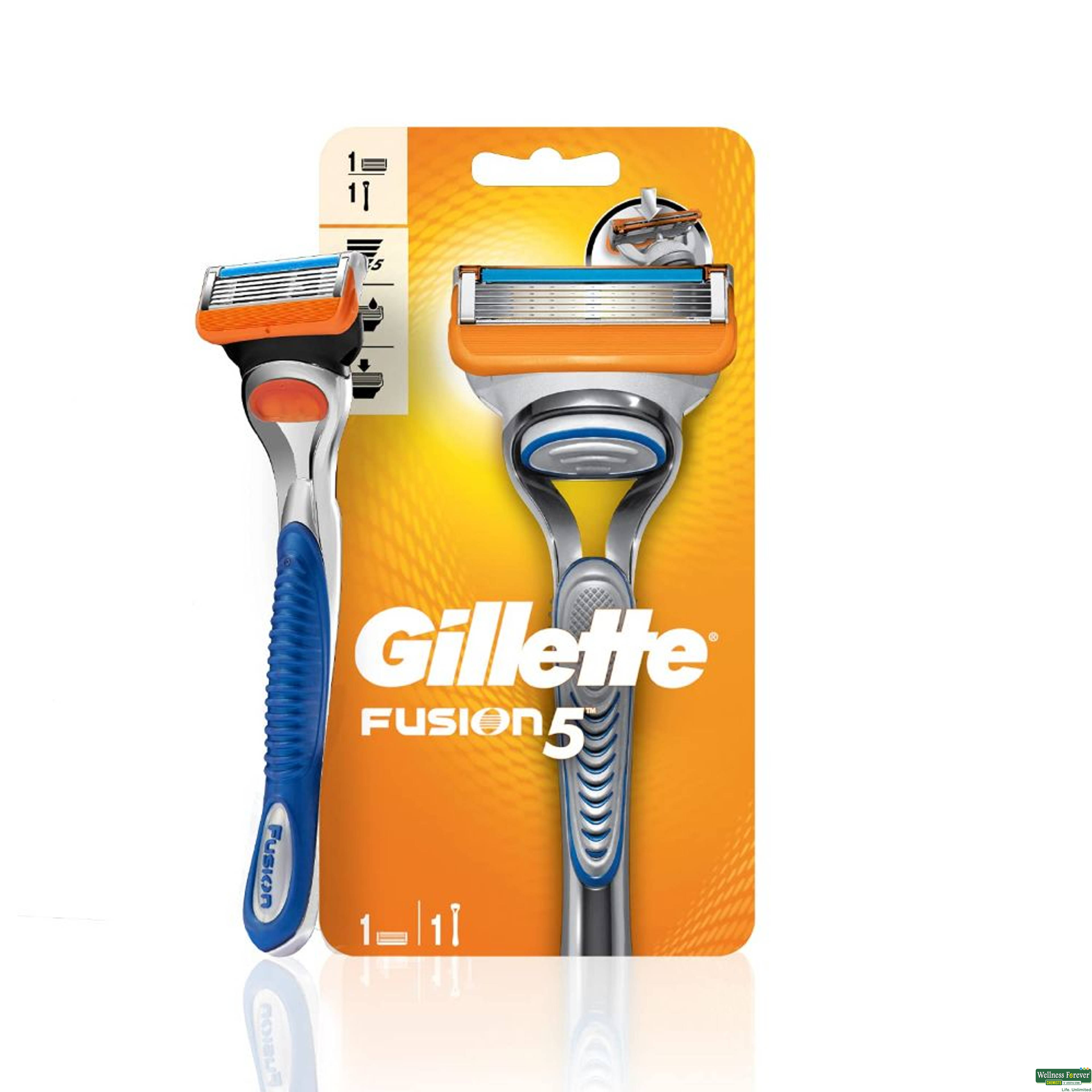 Gillette Fusion Manual Shaving Razor, 1 Piece-image