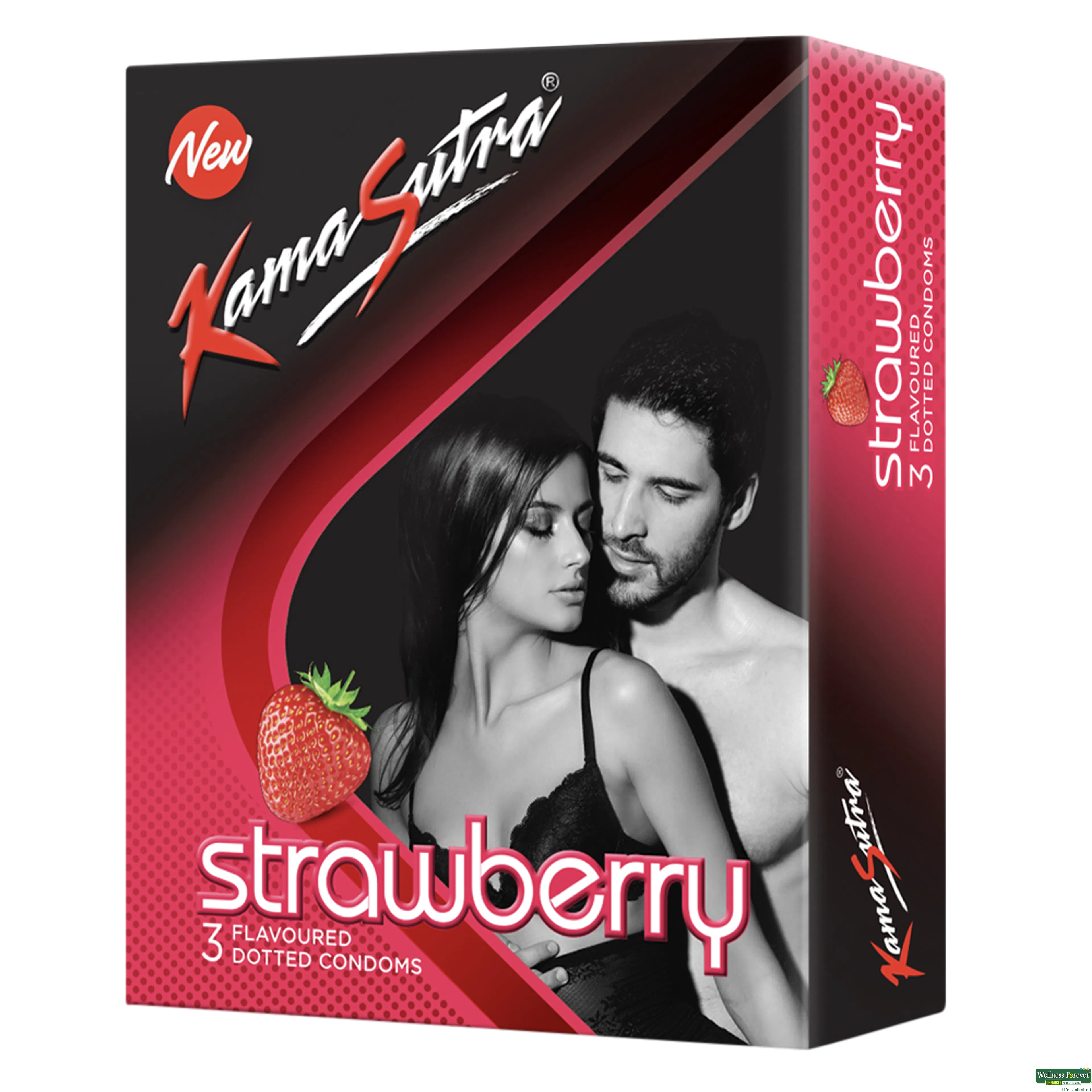 KS CONDOM EXCITE STRAWBERRY 3PC-image