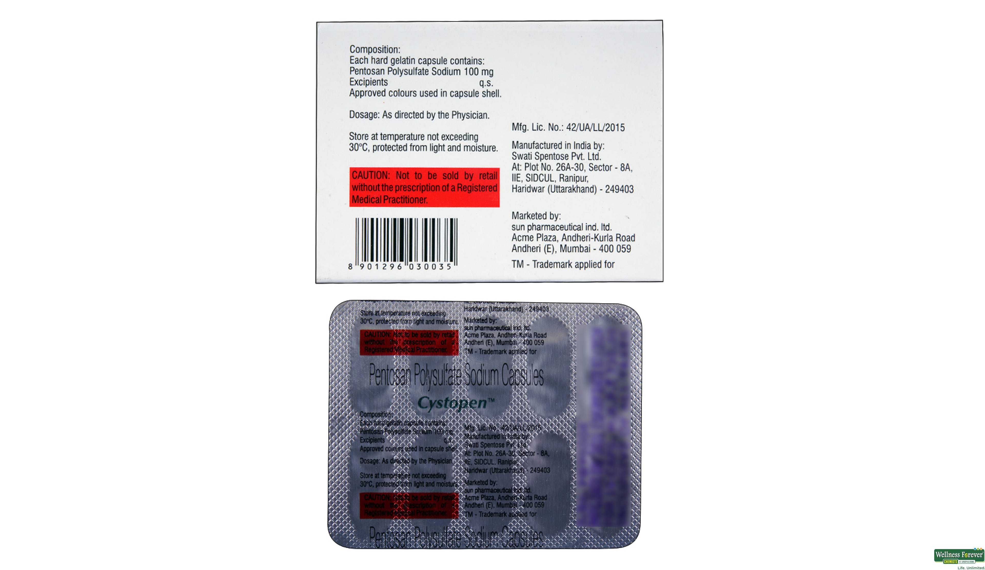 CYSTOPEN 100MG 10CAP- 2, 10CAP, 