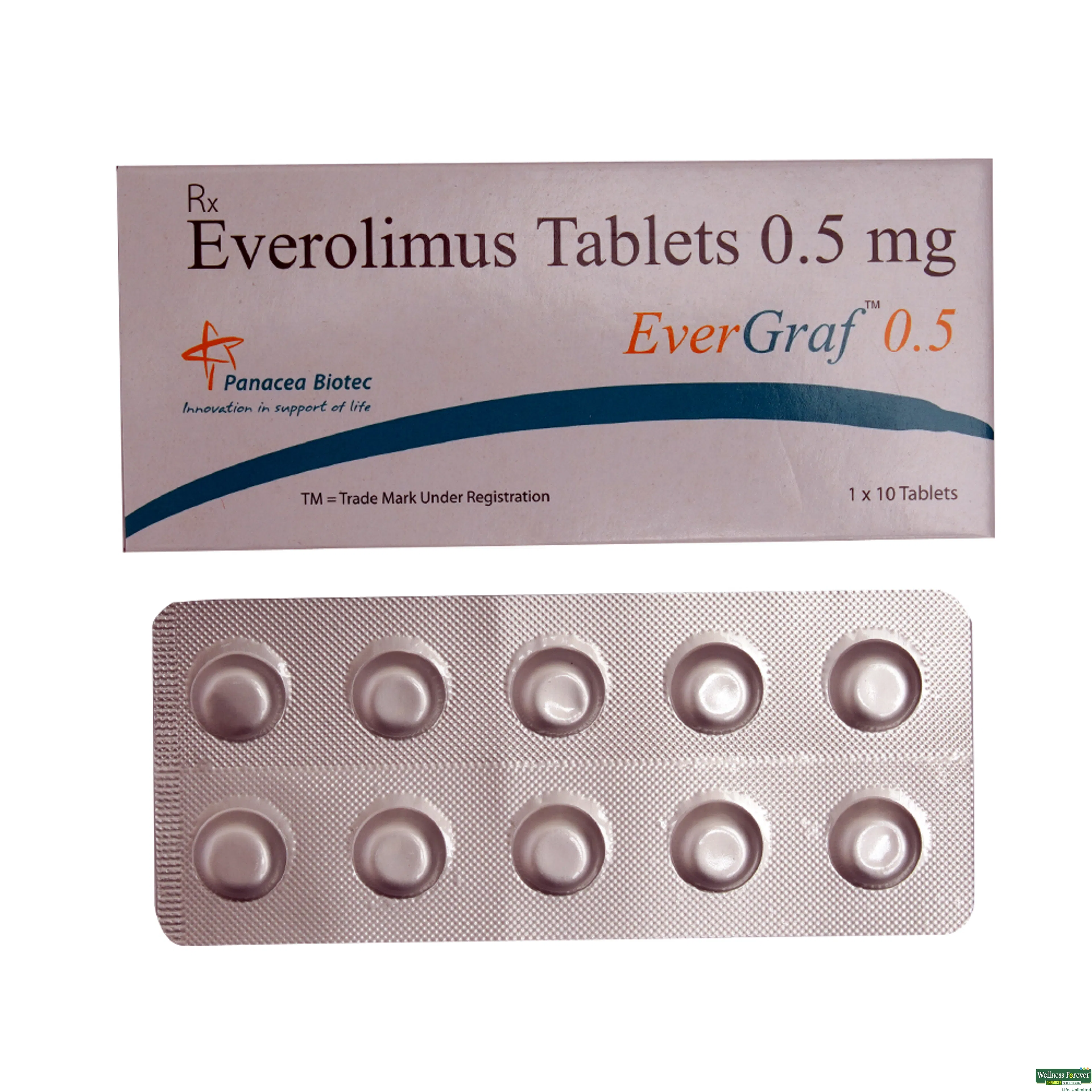 EVERGRAF 0.5MG 10TAB-image