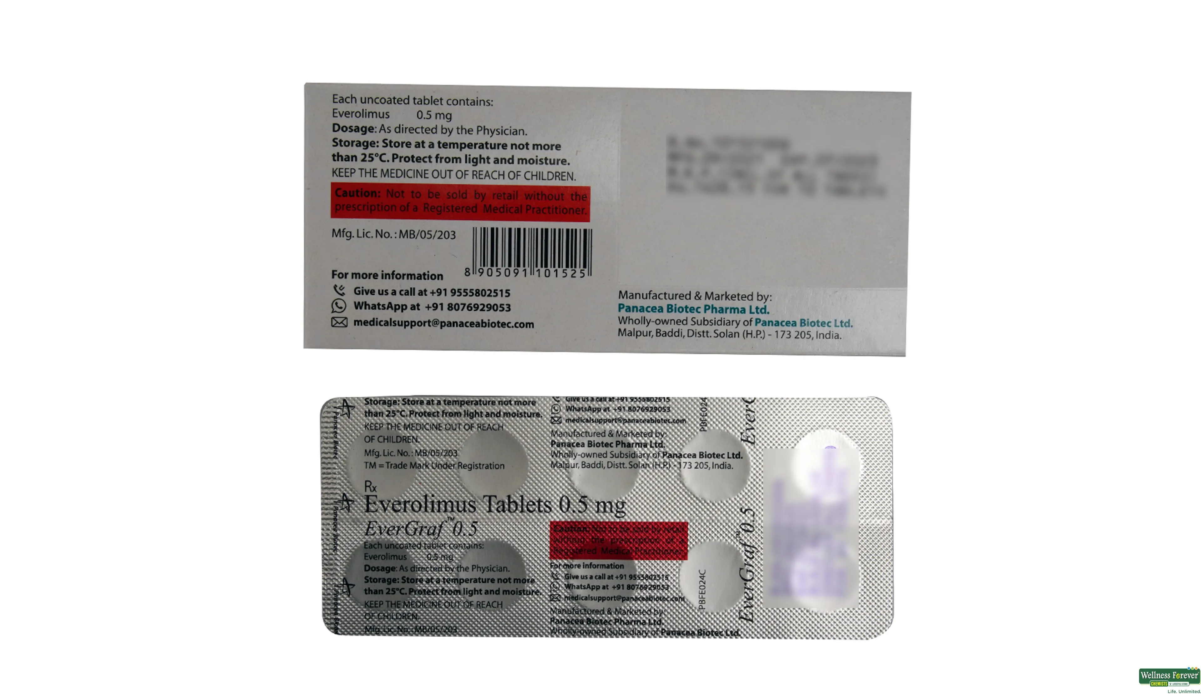 EVERGRAF 0.5MG 10TAB- 2, 10TAB, 