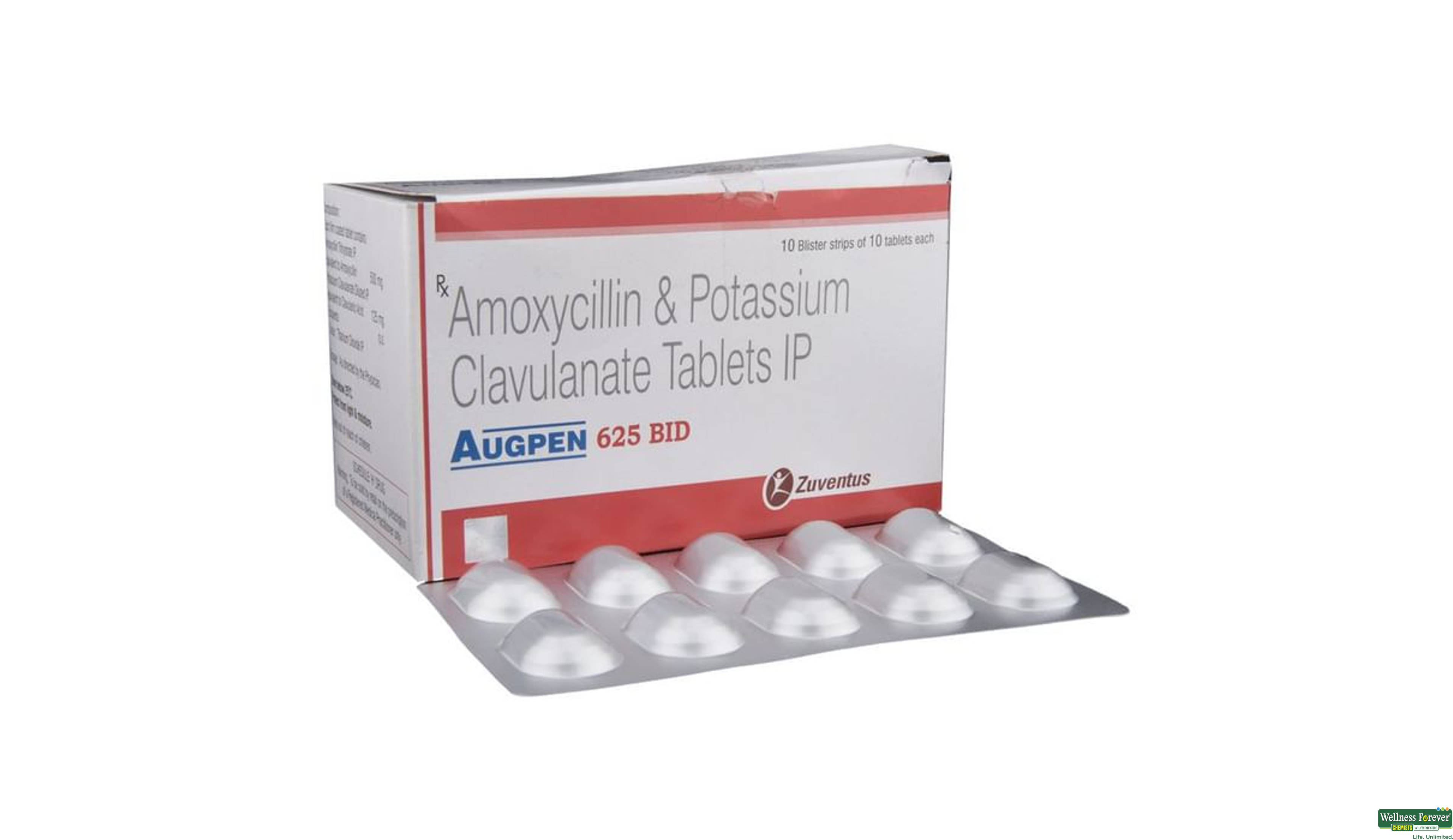 AUGPEN-BID 625MG 10TAB- 1, 10TAB, 