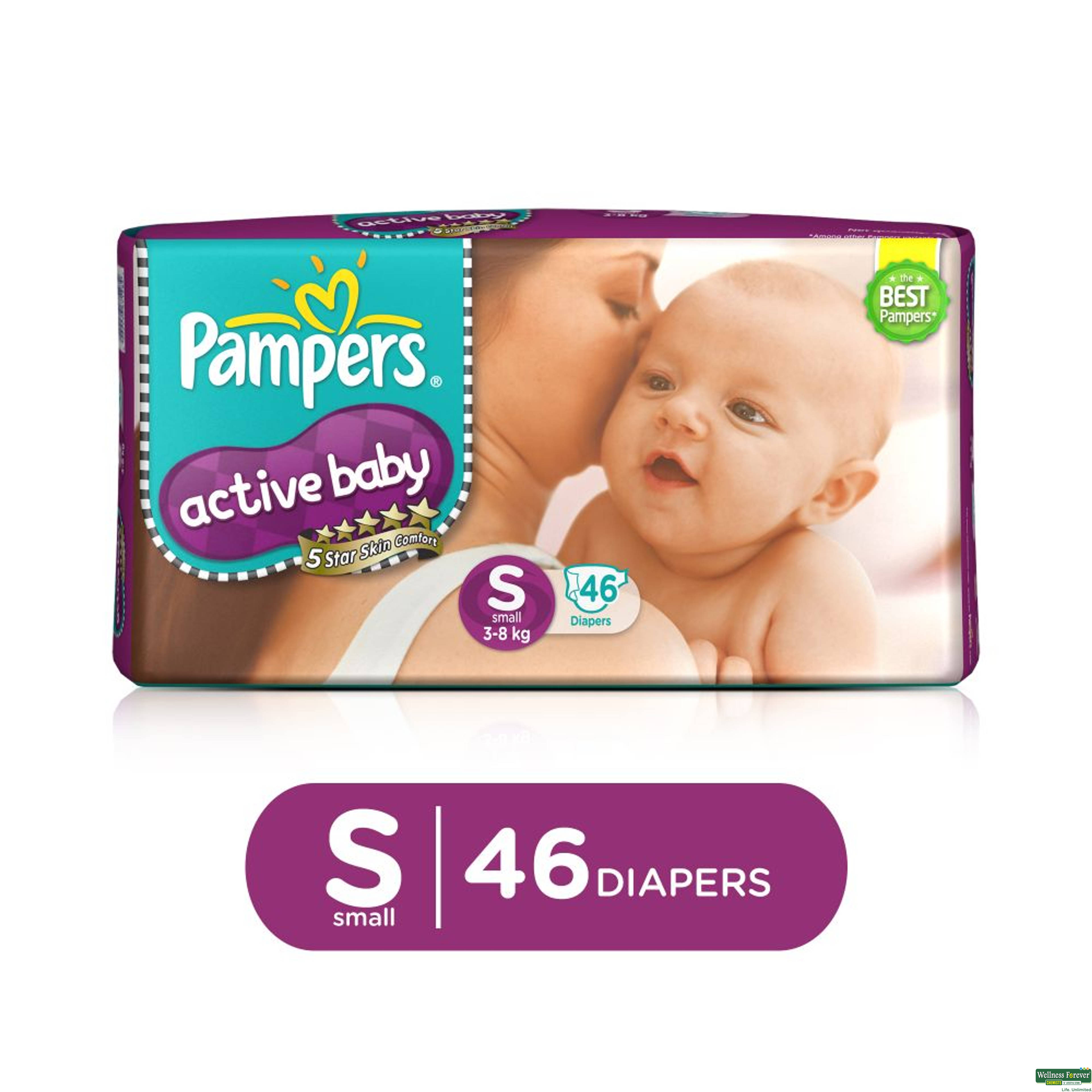 Pampers Diaper Active Baby S 46 Pieces-image