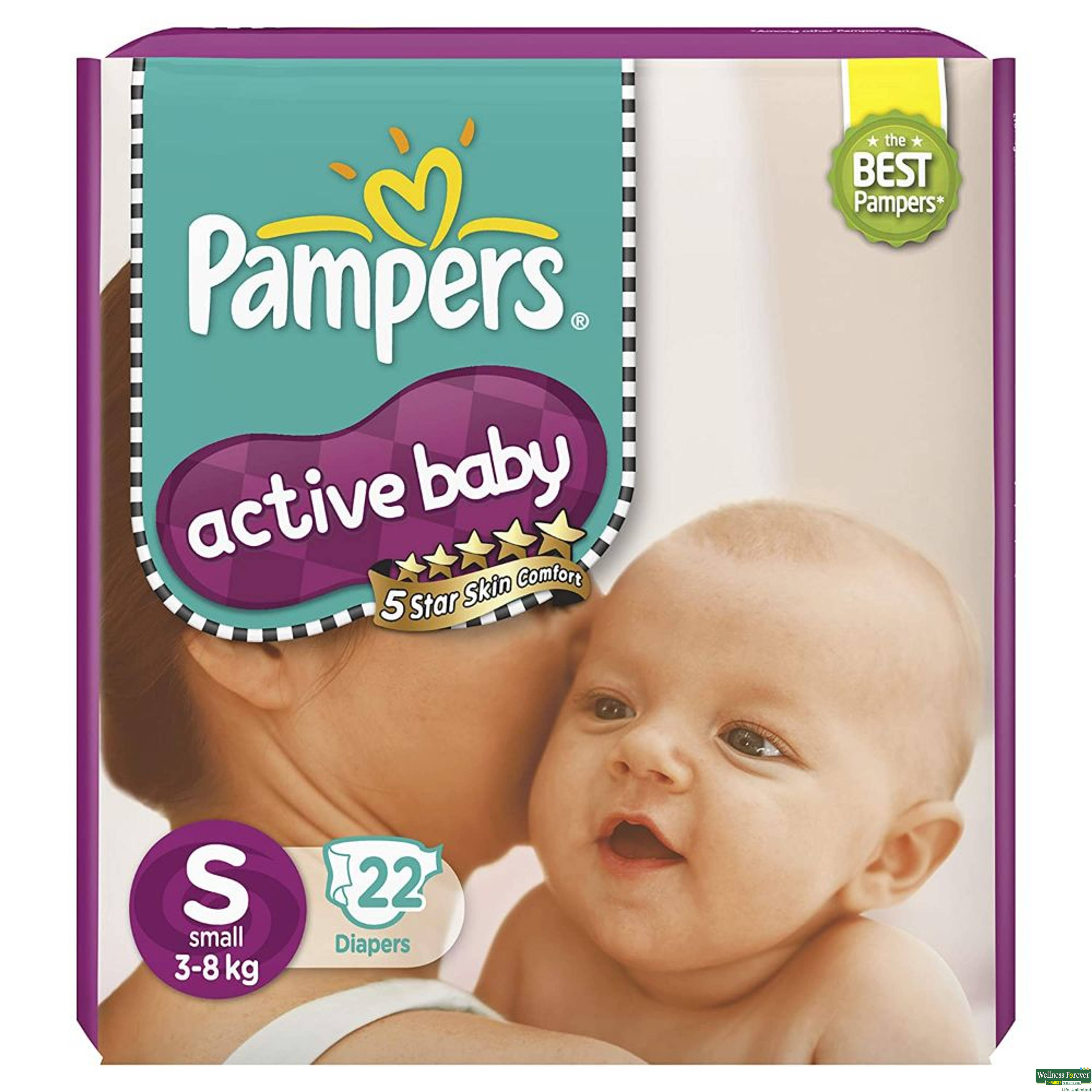 Pampers Diaper Active Baby S 22 Pieces-image