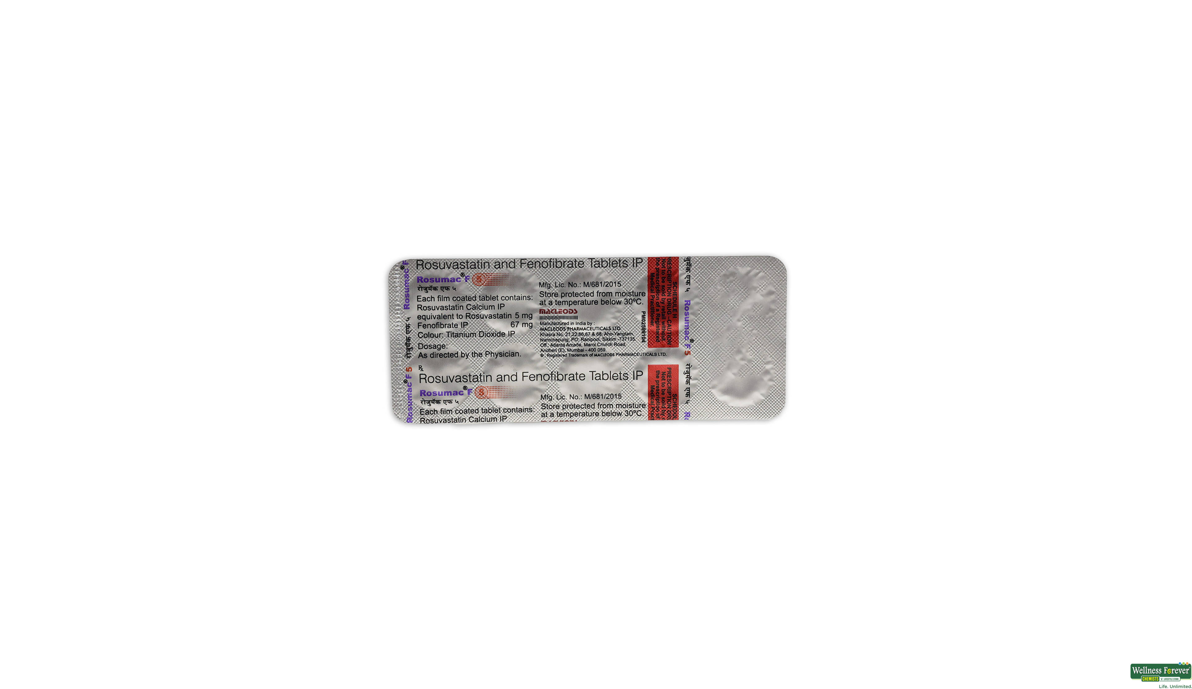 ROSUMAC-F 5MG 10TAB- 1, 10TAB, 